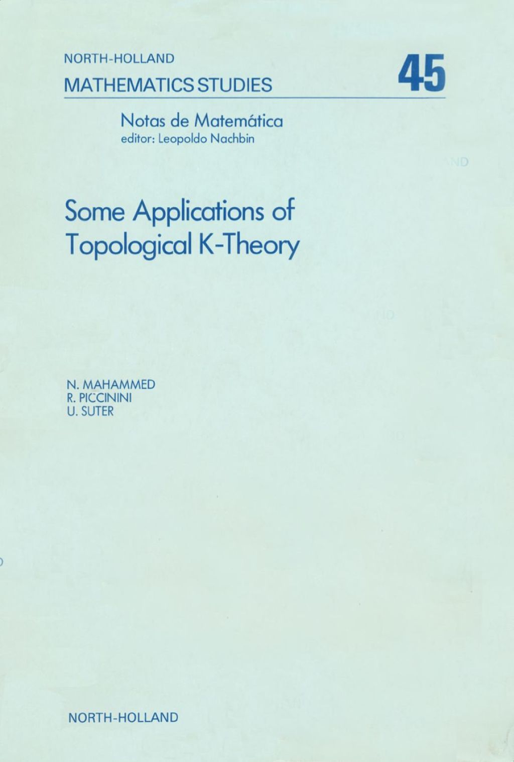 Some applications of topological K-theory 