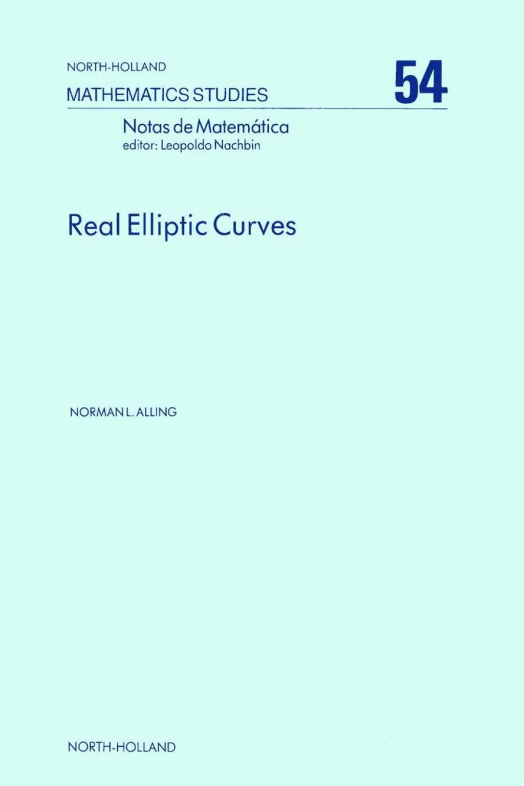 Real Elliptic Curves 