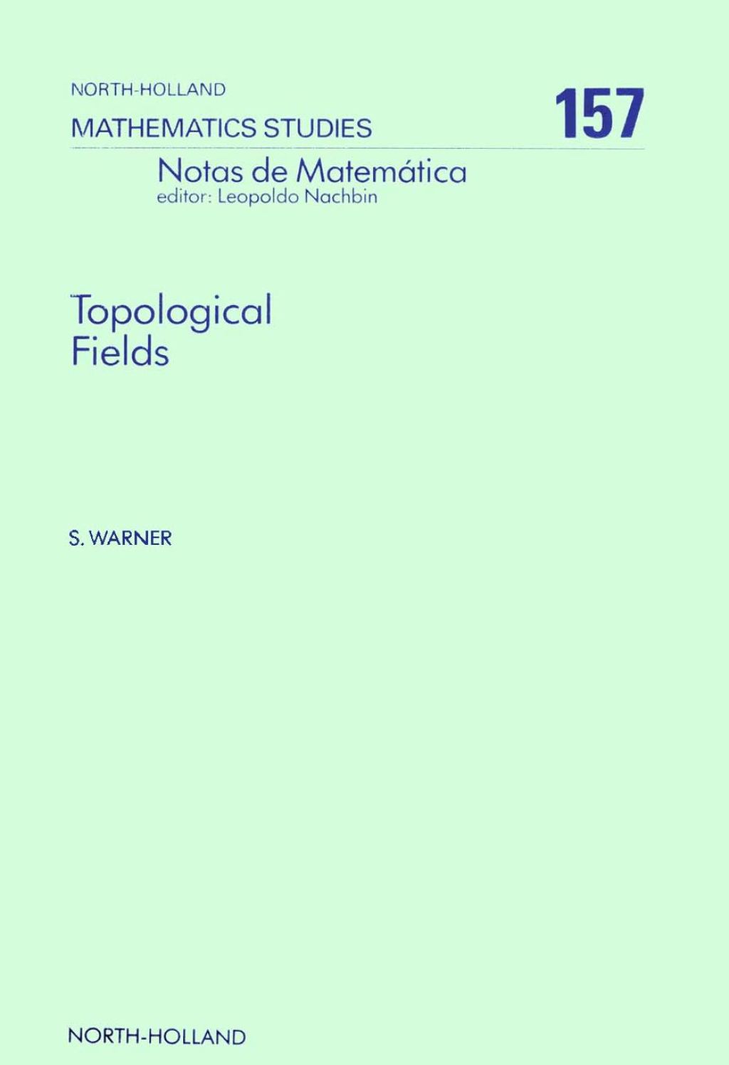Topological Fields 