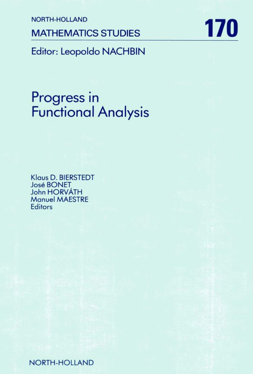 Progress in Functional Analysis 