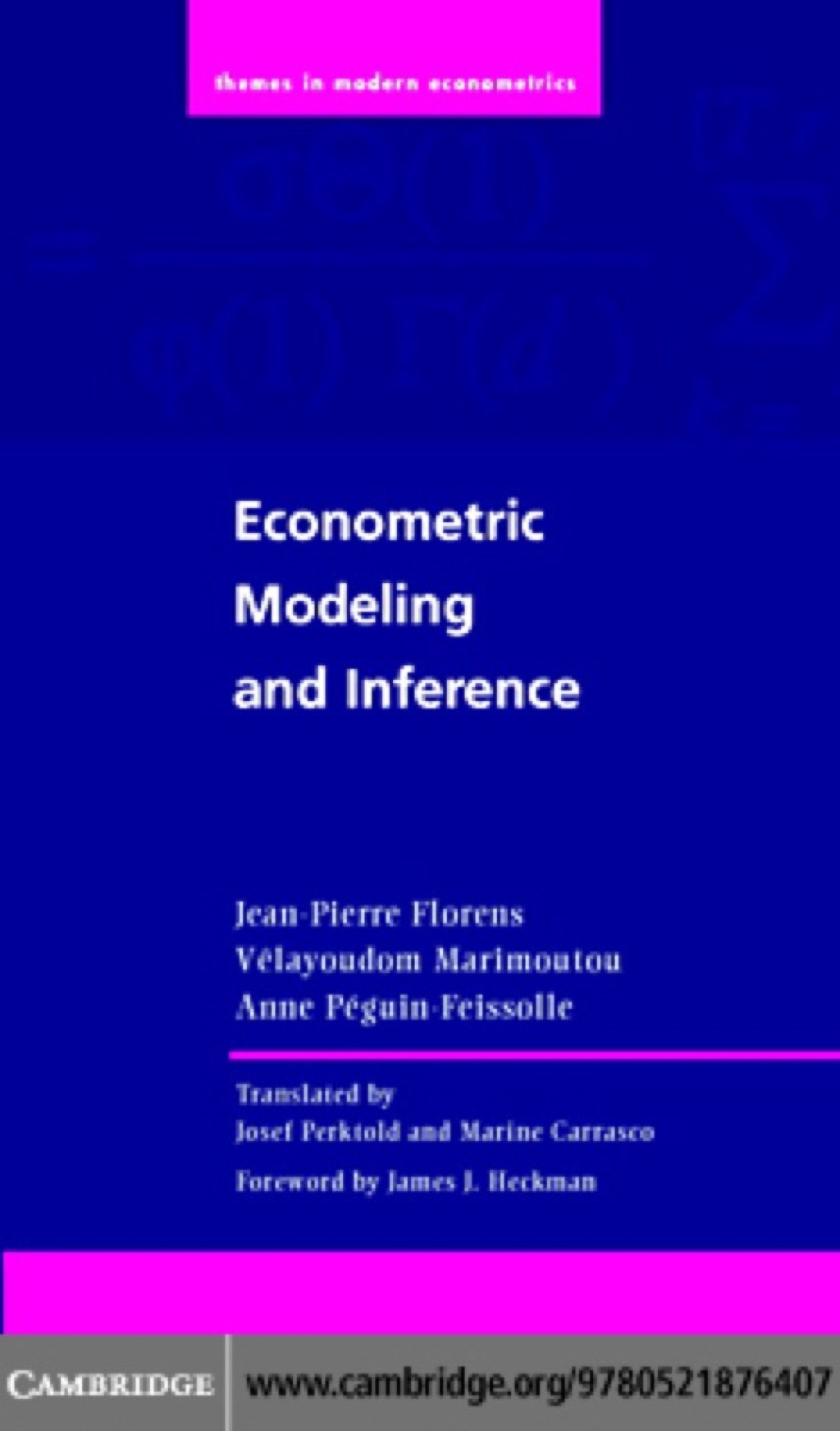 Econometric Modeling and Inference 1st Edition