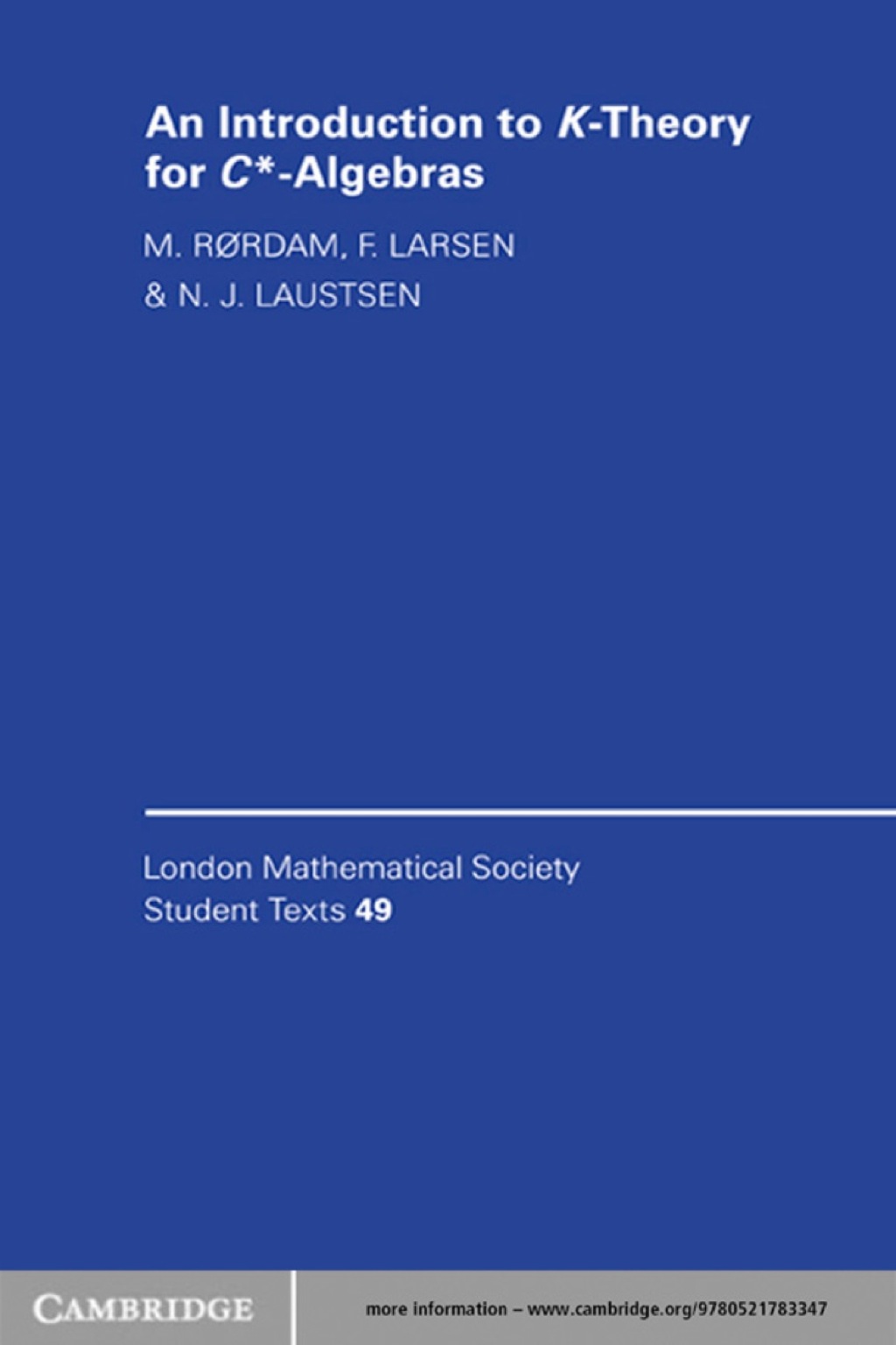 An Introduction to K-Theory for C*-Algebras 1st Edition