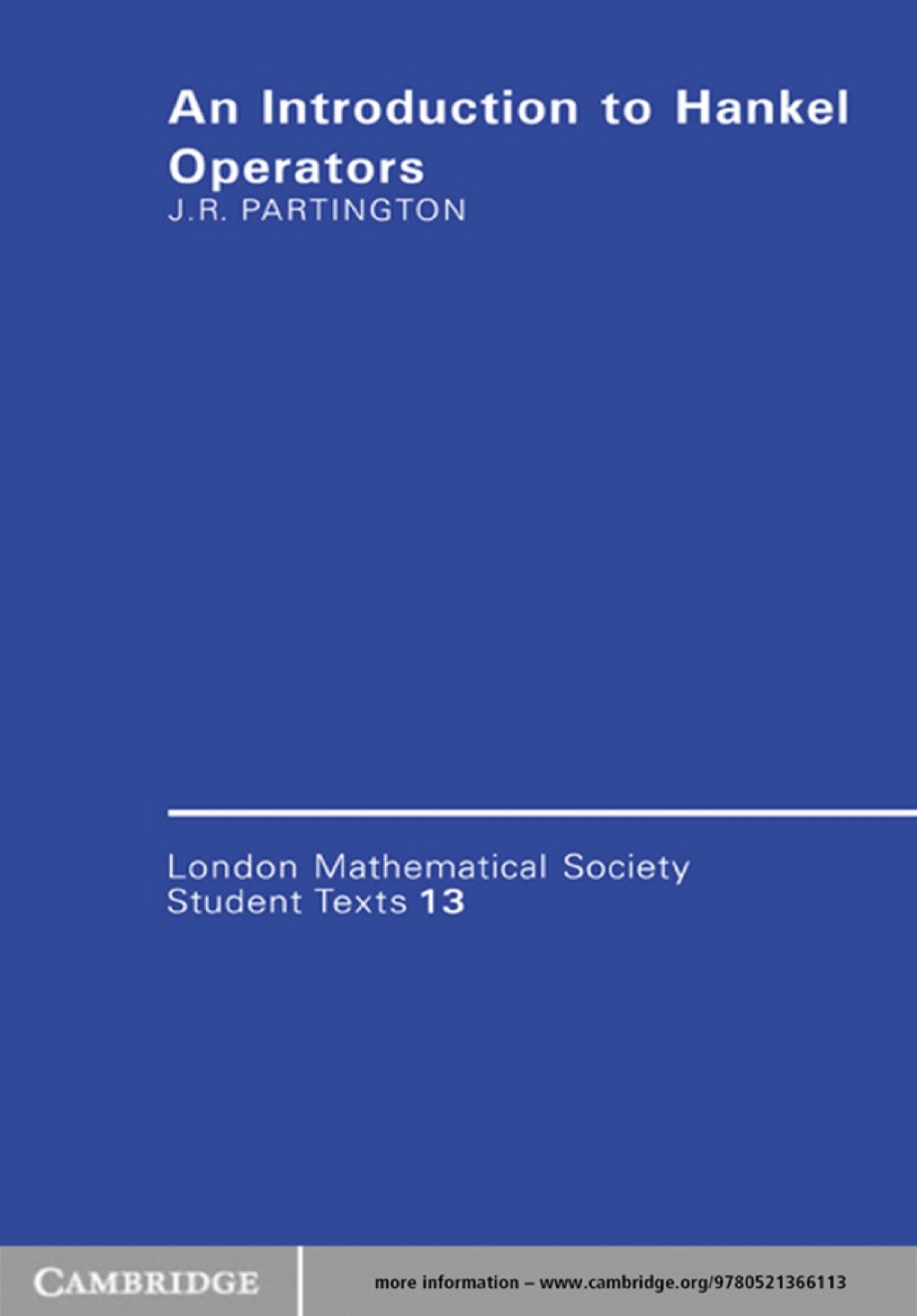 An Introduction to Hankel Operators 1st Edition