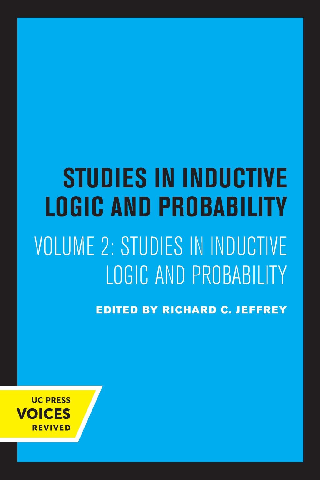 Studies in Inductive Logic and Probability, Volume II 1st Edition