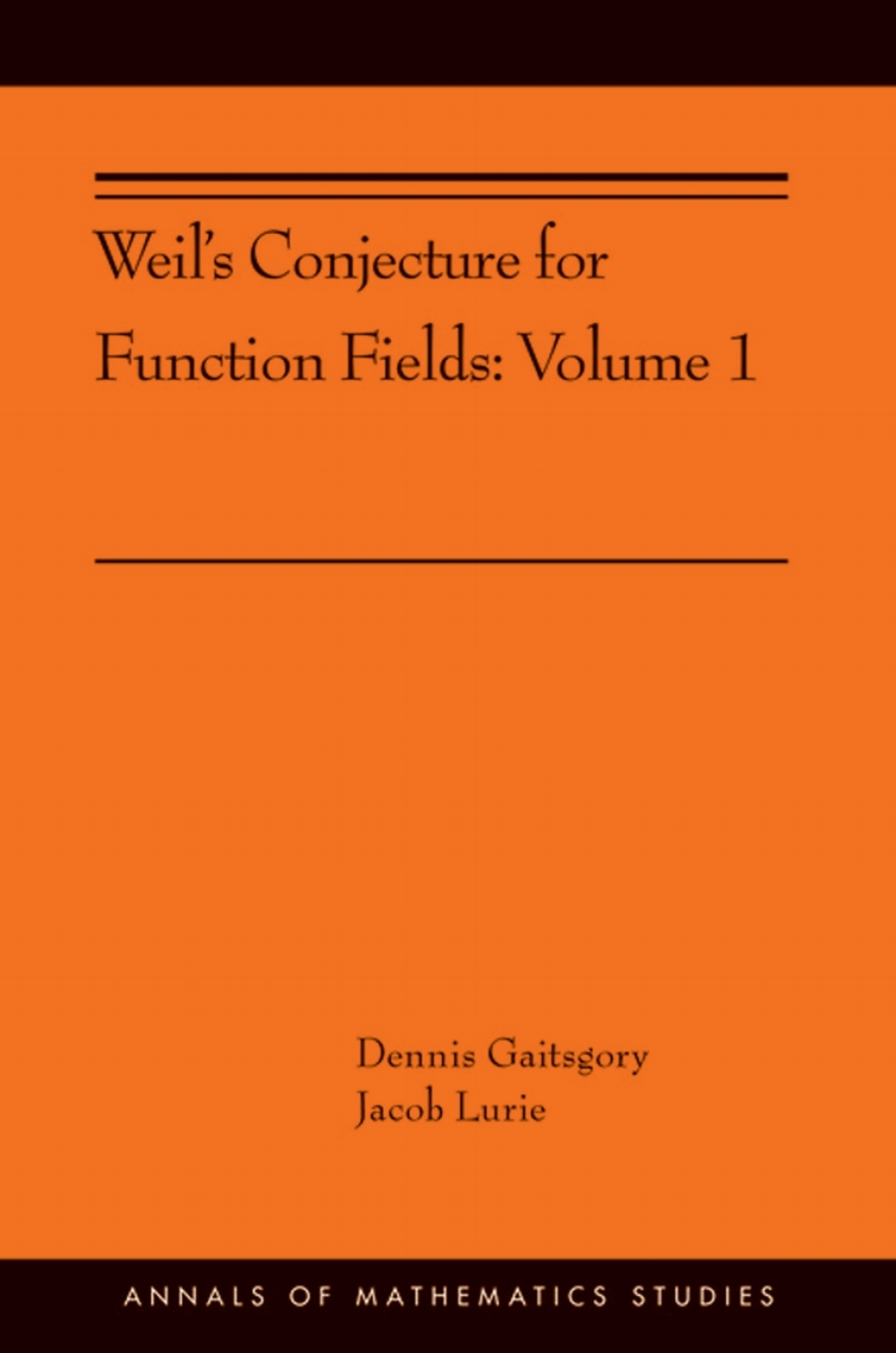 Weil's Conjecture for Function Fields Volume I 