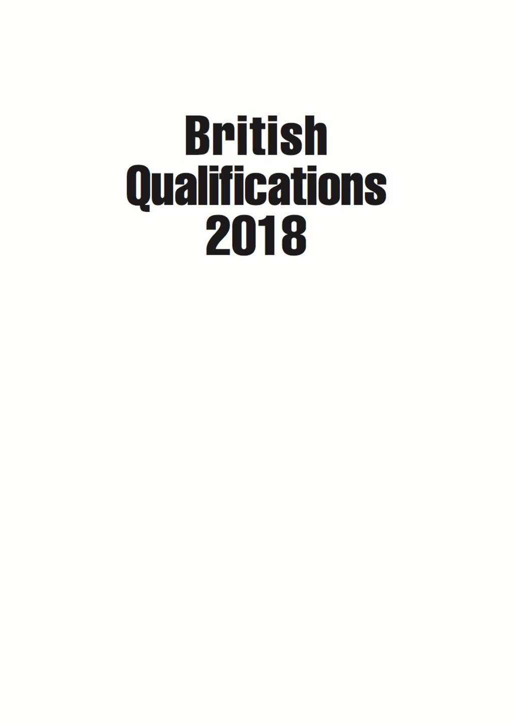 British Qualifications 2018 48th Edition