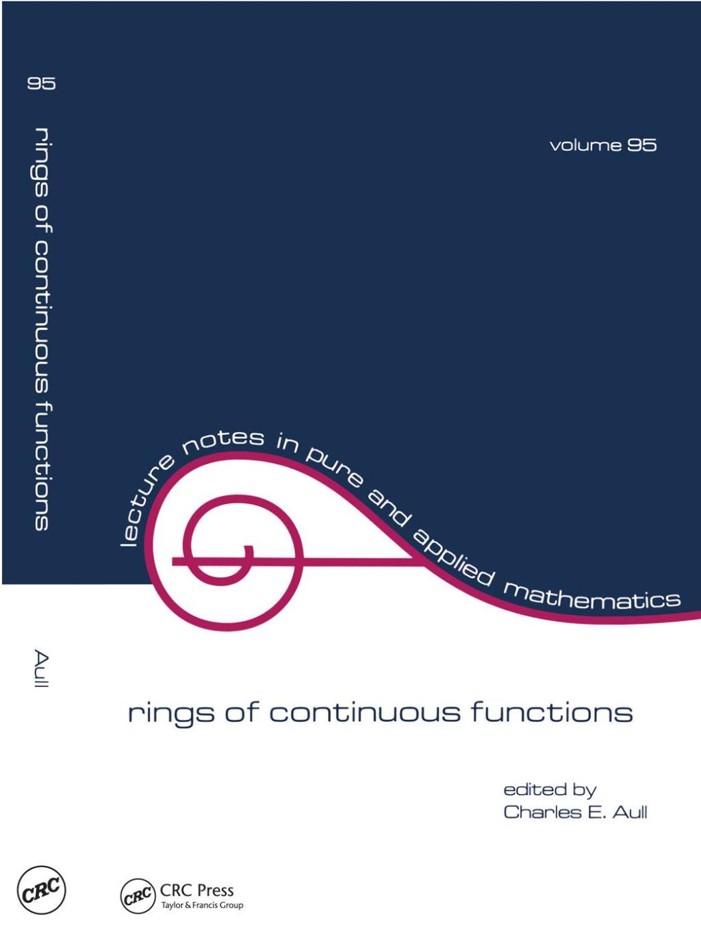 Rings of Continuous Function 1st Edition