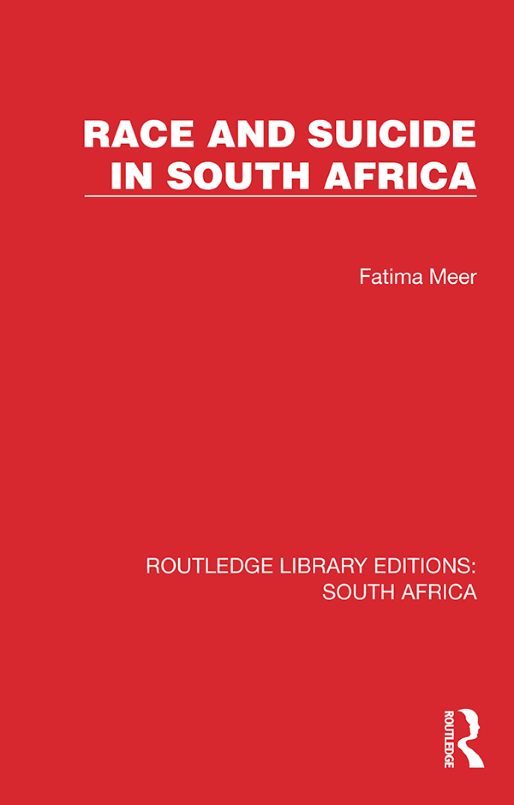 Race and Suicide in South Africa 1st Edition