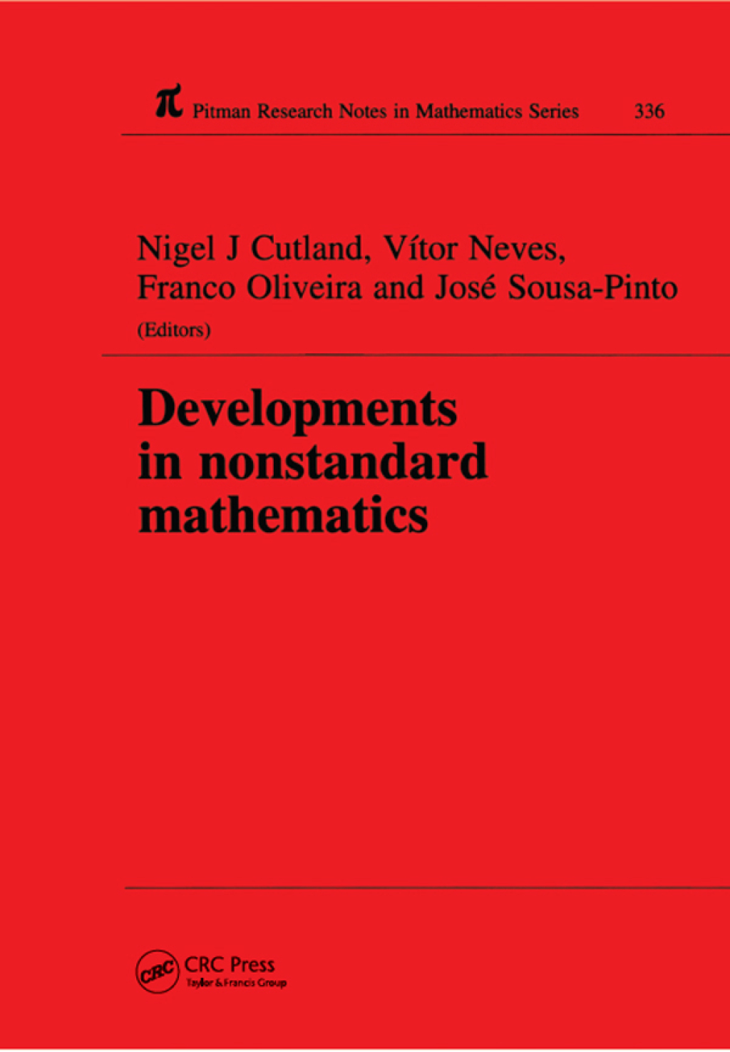 Developments in Nonstandard Mathematics 1st Edition