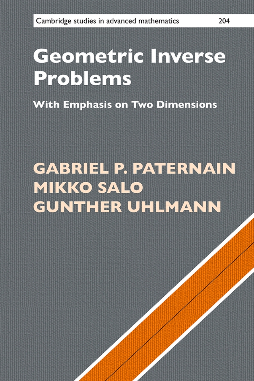 Geometric Inverse Problems With Emphasis on Two Dimensions 