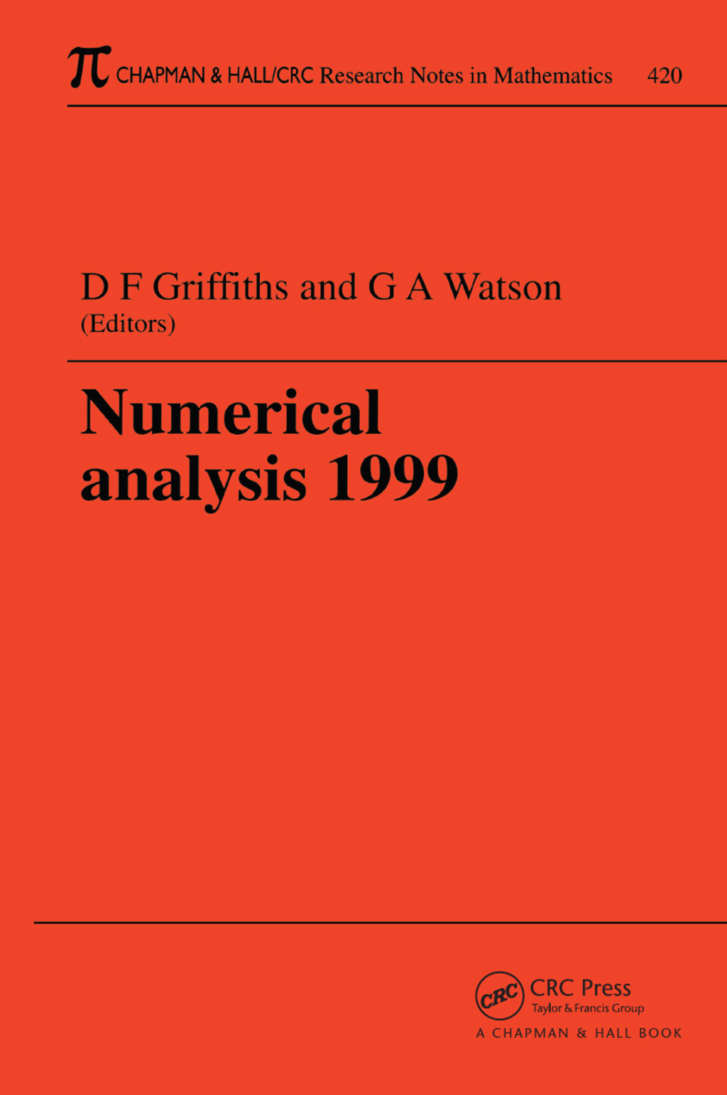 Numerical Analysis 1999 1st Edition