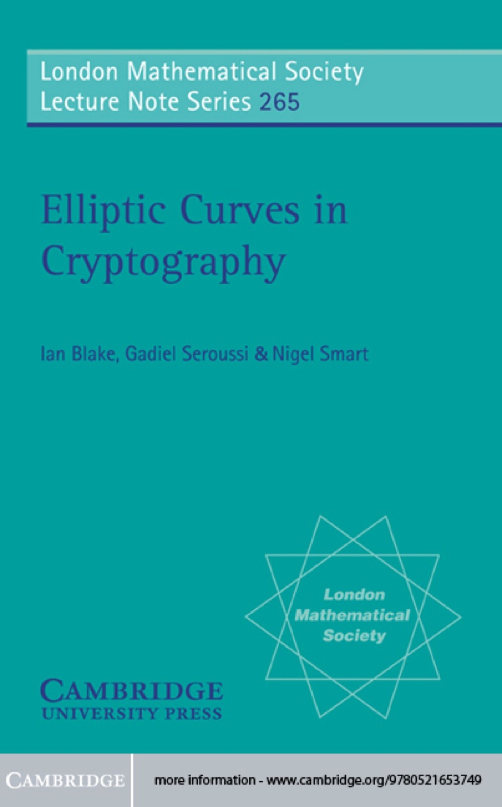 Elliptic Curves in Cryptography 1st Edition