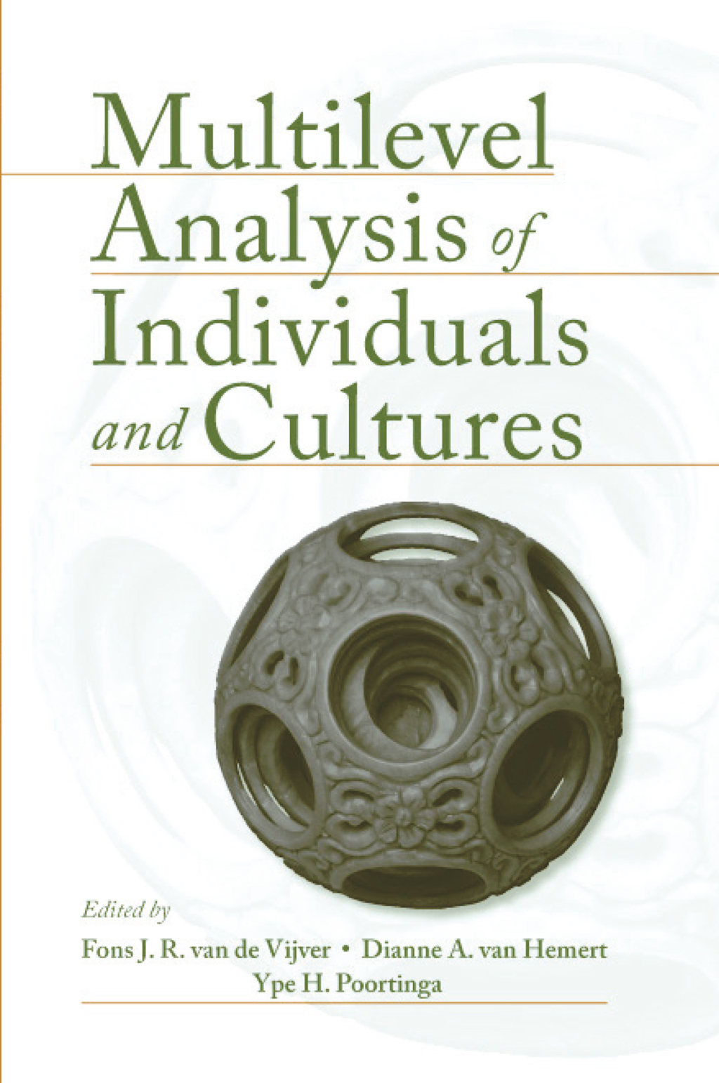 Multilevel Analysis of Individuals and Cultures 1st Edition