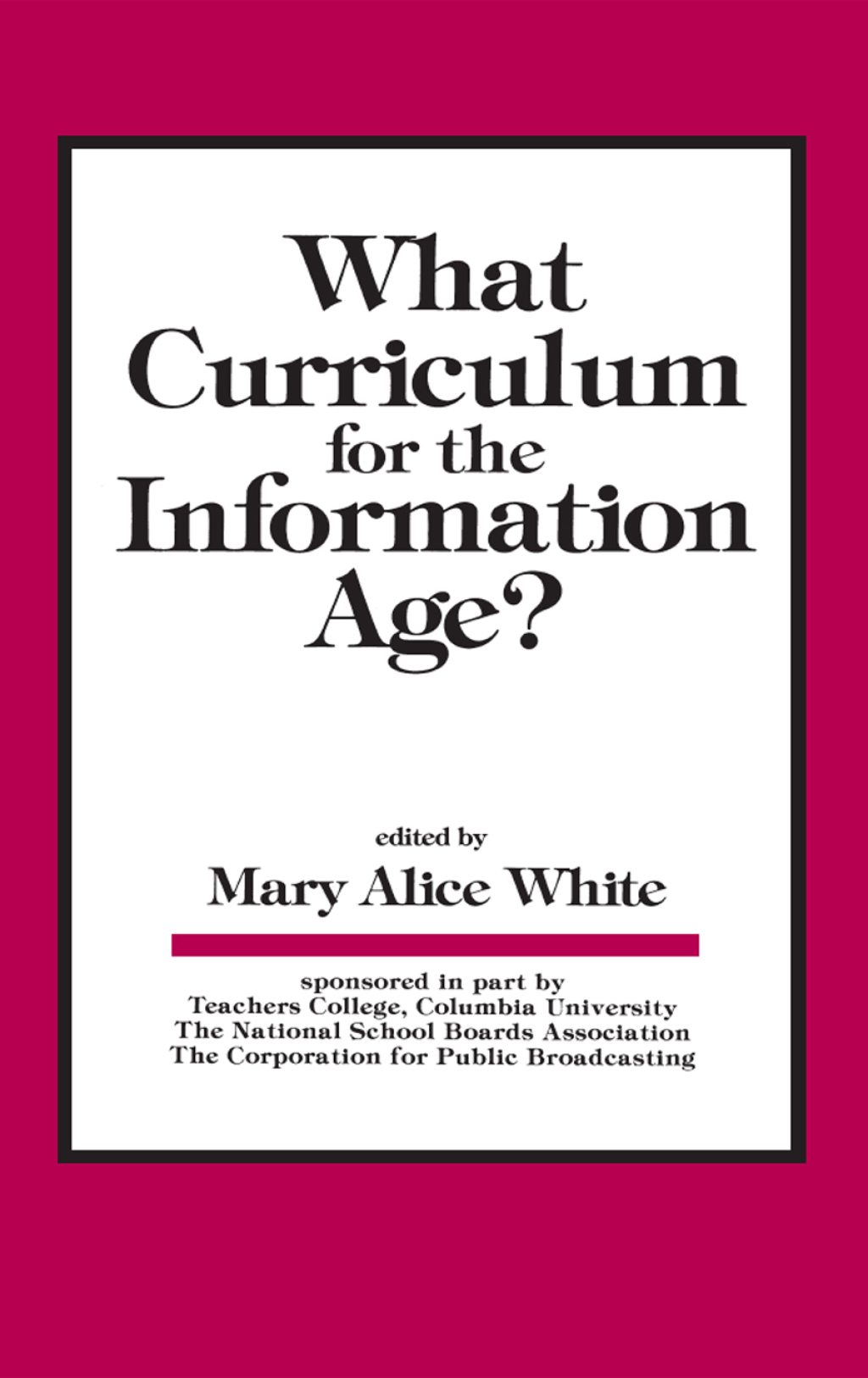 What Curriculum for the Information Age 1st Edition