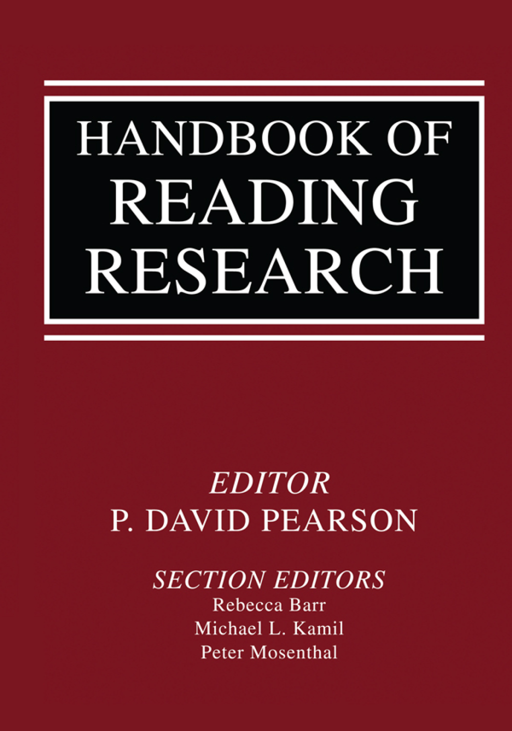Handbook of Reading Research 1st Edition