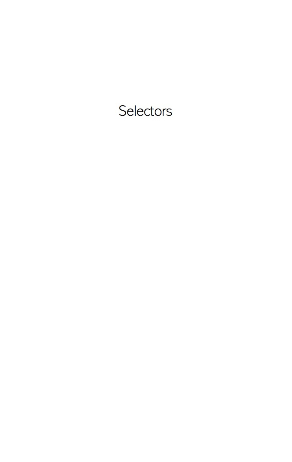 Selectors 