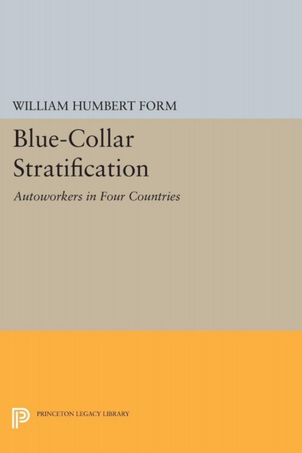 Blue-Collar Stratification Autoworkers in Four Countries 