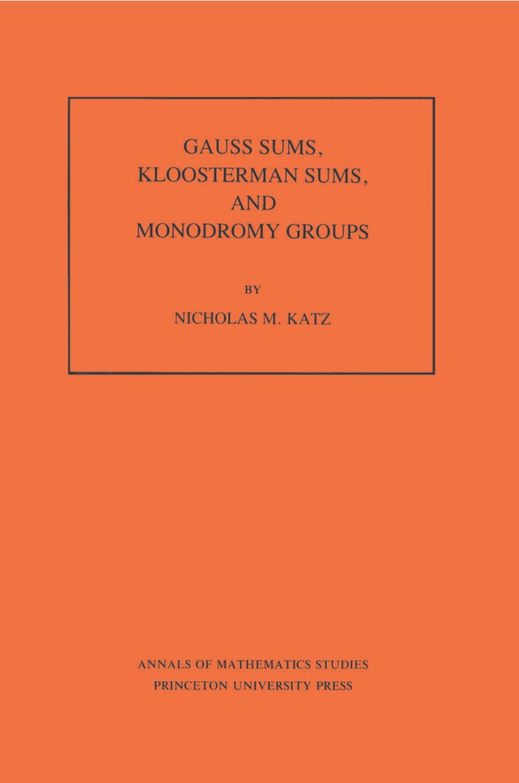 Gauss Sums, Kloosterman Sums, and Monodromy Groups 