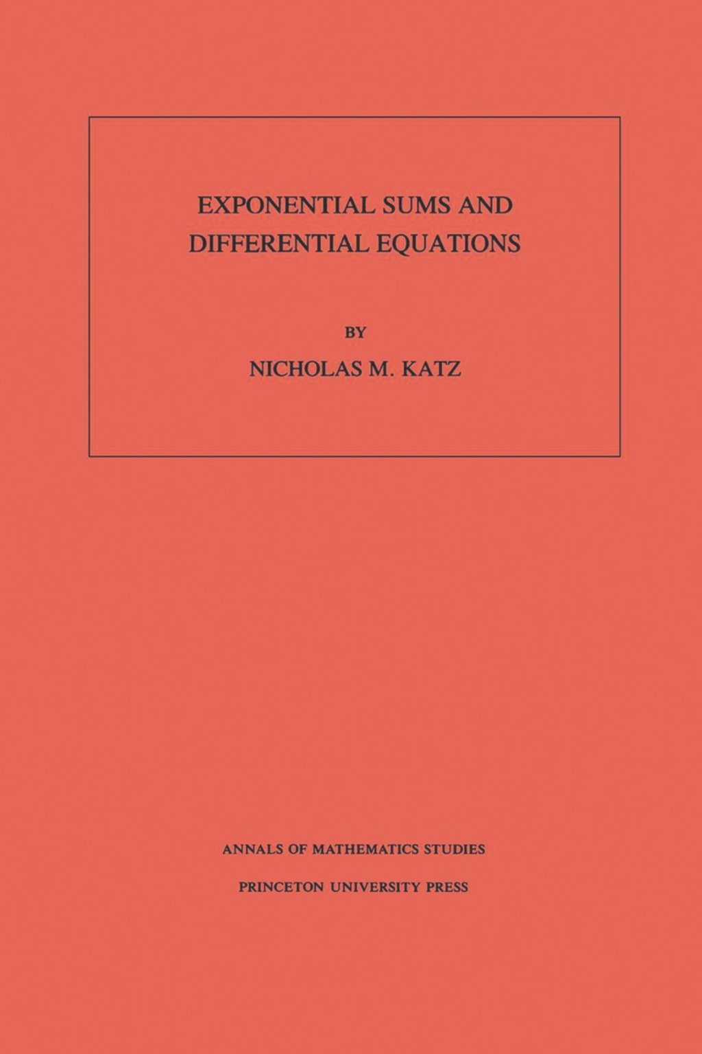 Exponential Sums and Differential Equations 