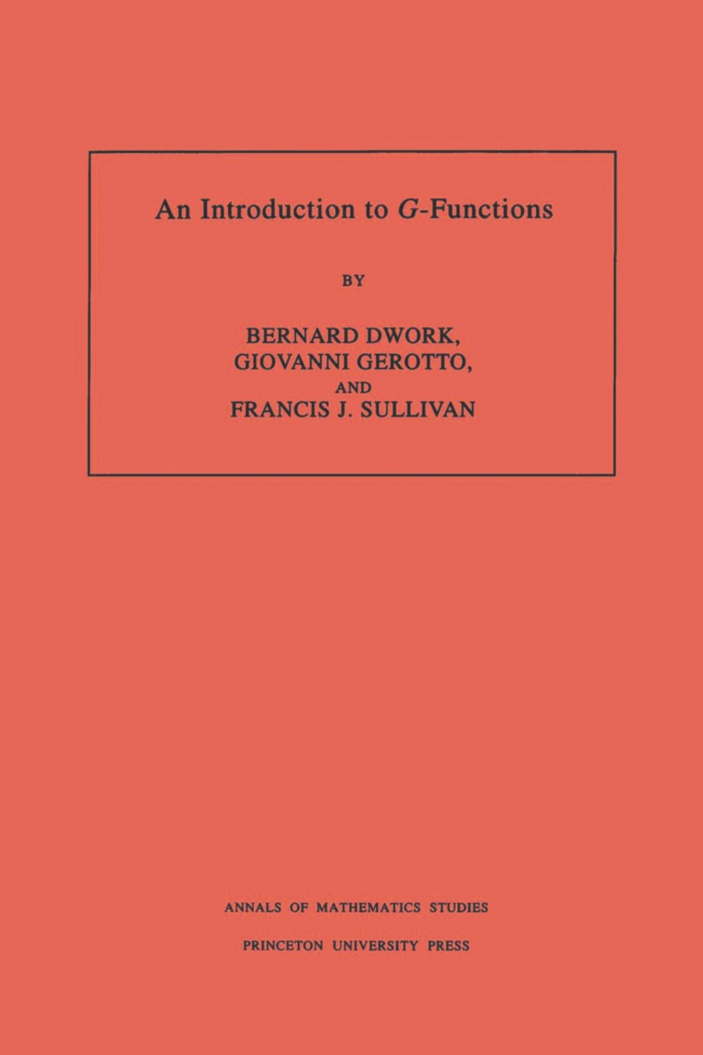 An Introduction to G-Functions 
