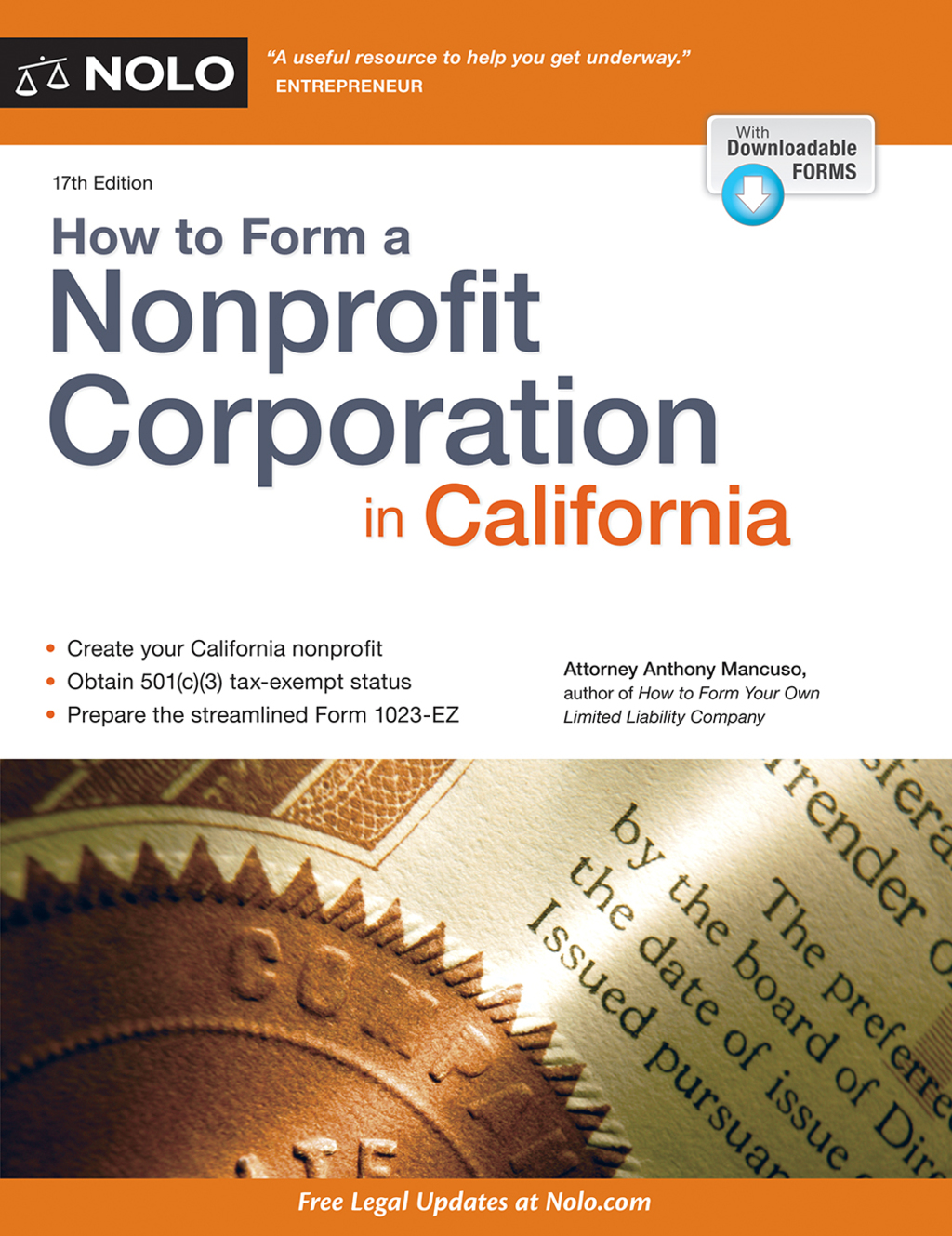 How to Form a Nonprofit Corporation in California 17th Edition