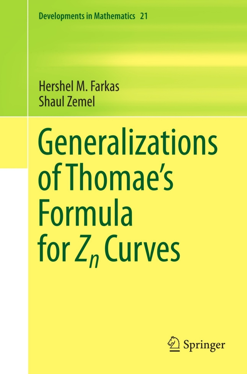 Generalizations of Thomae's Formula for Zn Curves 