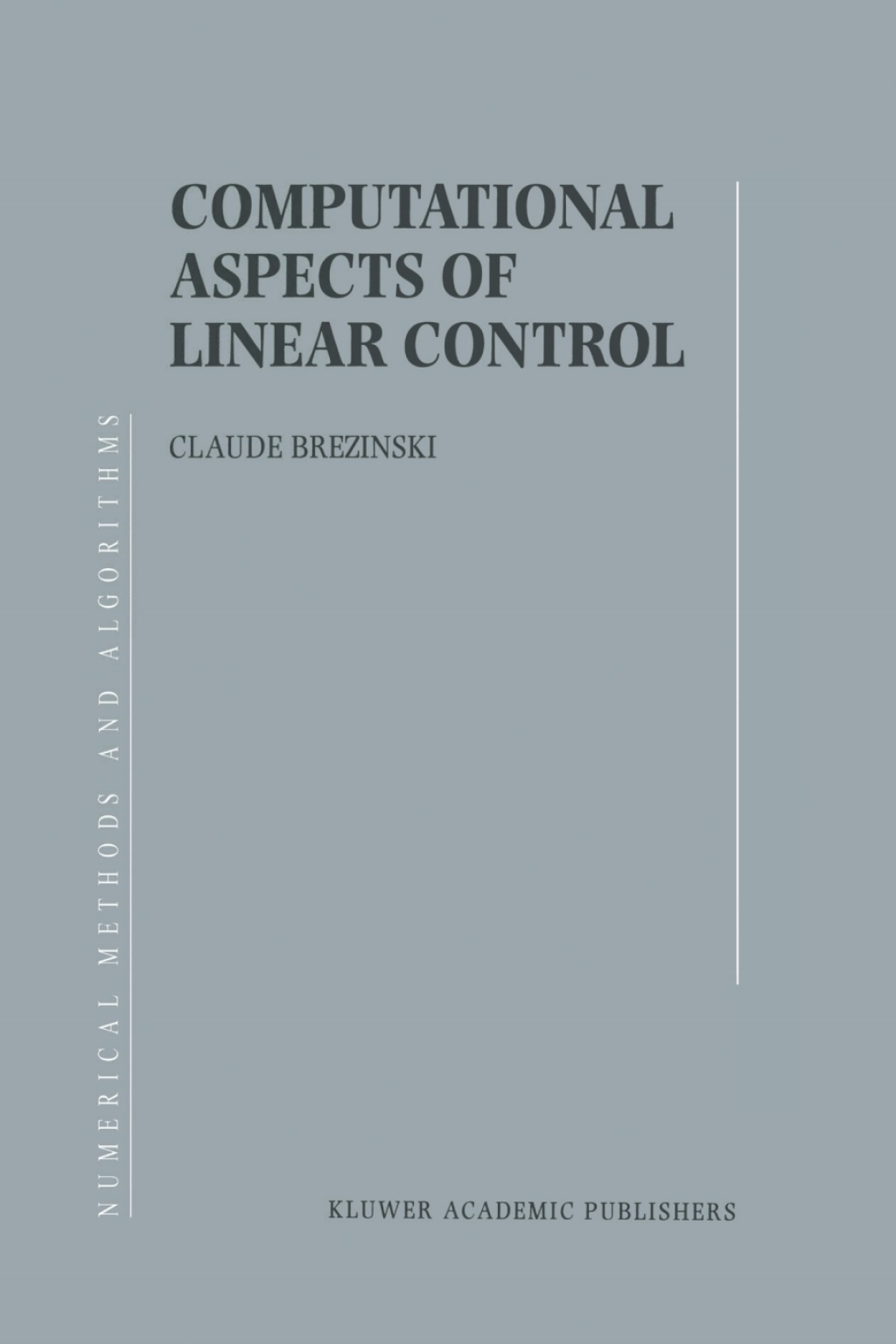 Computational Aspects of Linear Control 