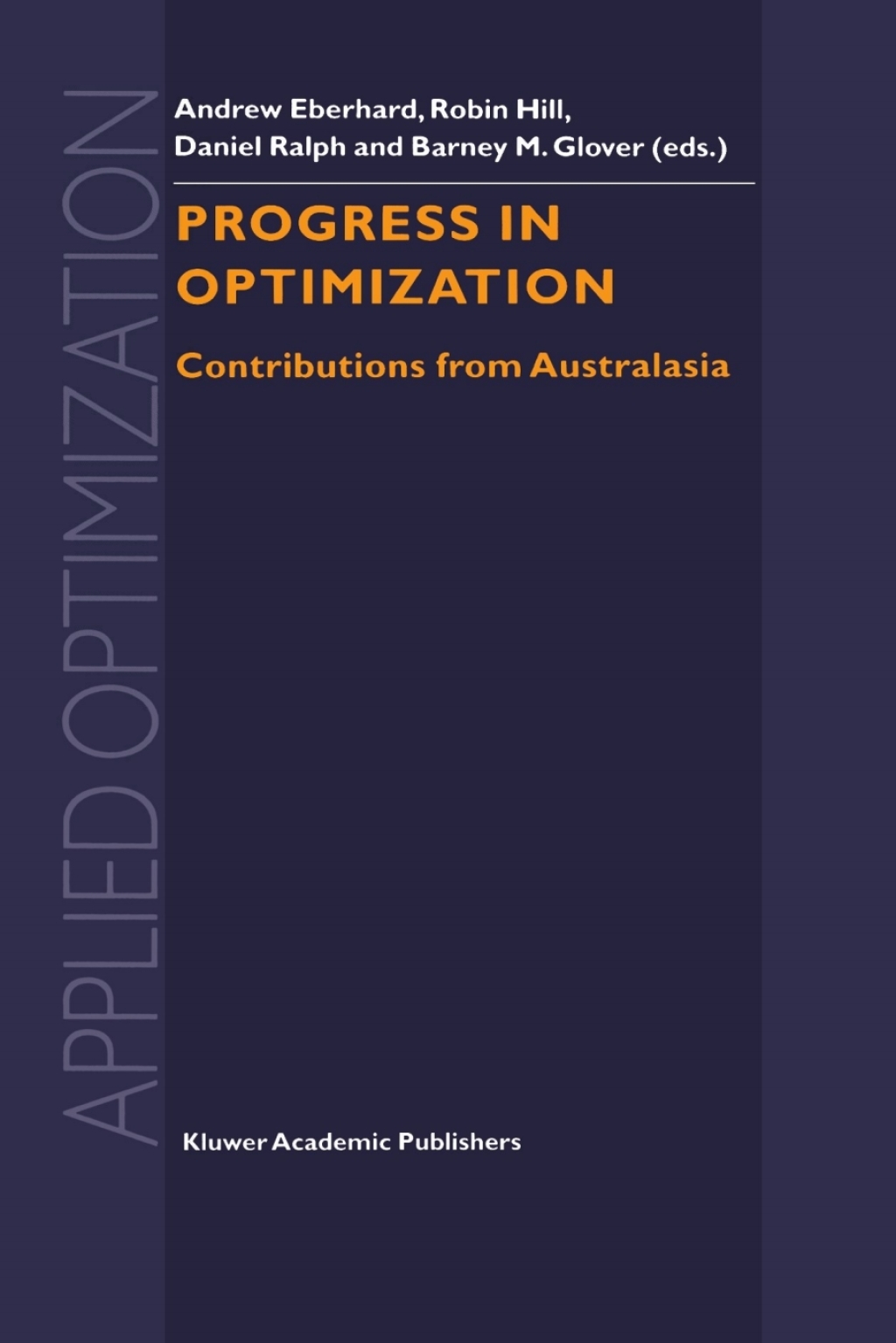 Progress in Optimization Contributions from Australasia 1st Edition