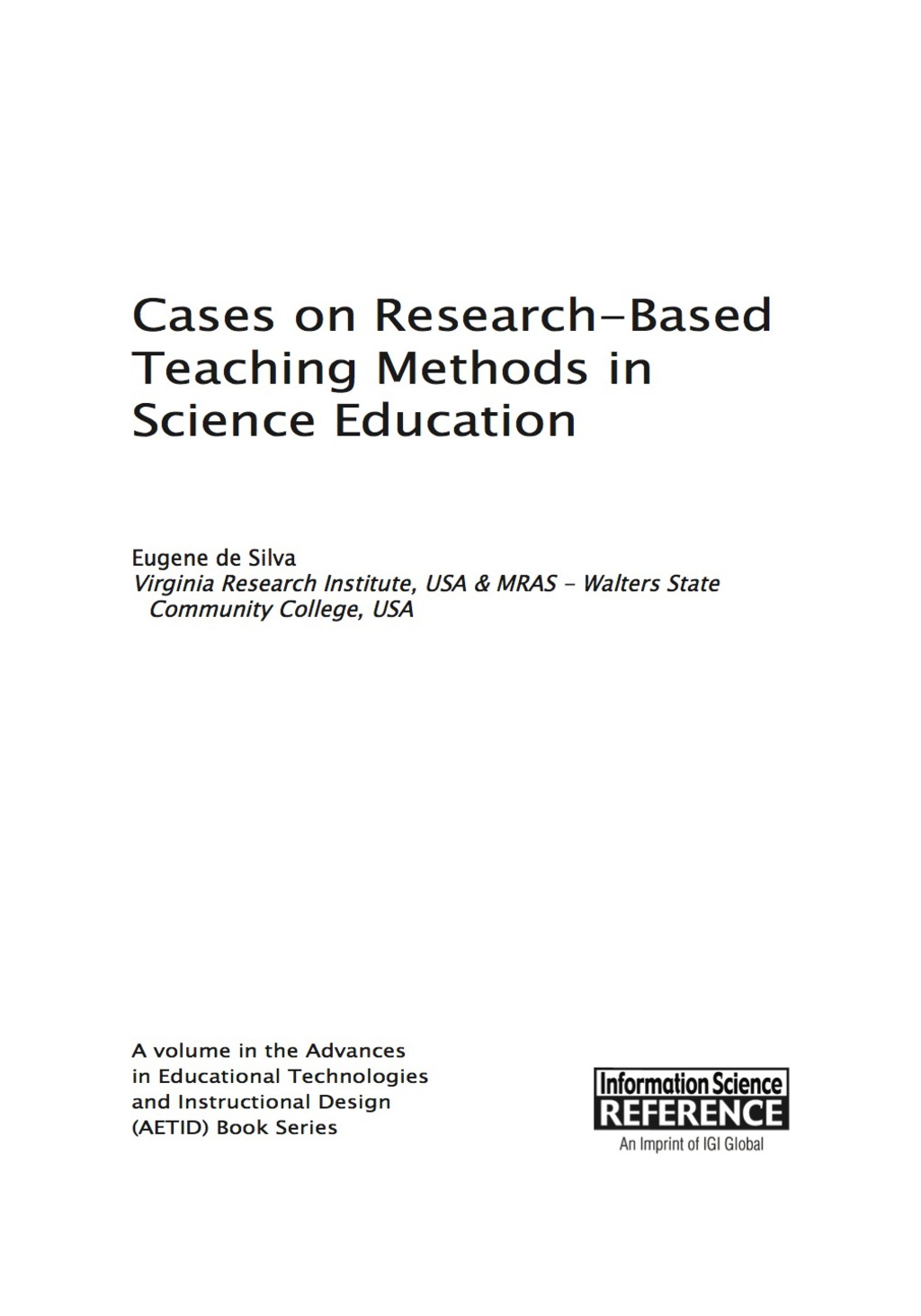 Cases on Research-Based Teaching Methods in Science Education 