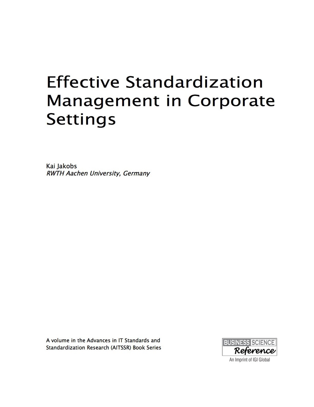 Effective Standardization Management in Corporate Settings 