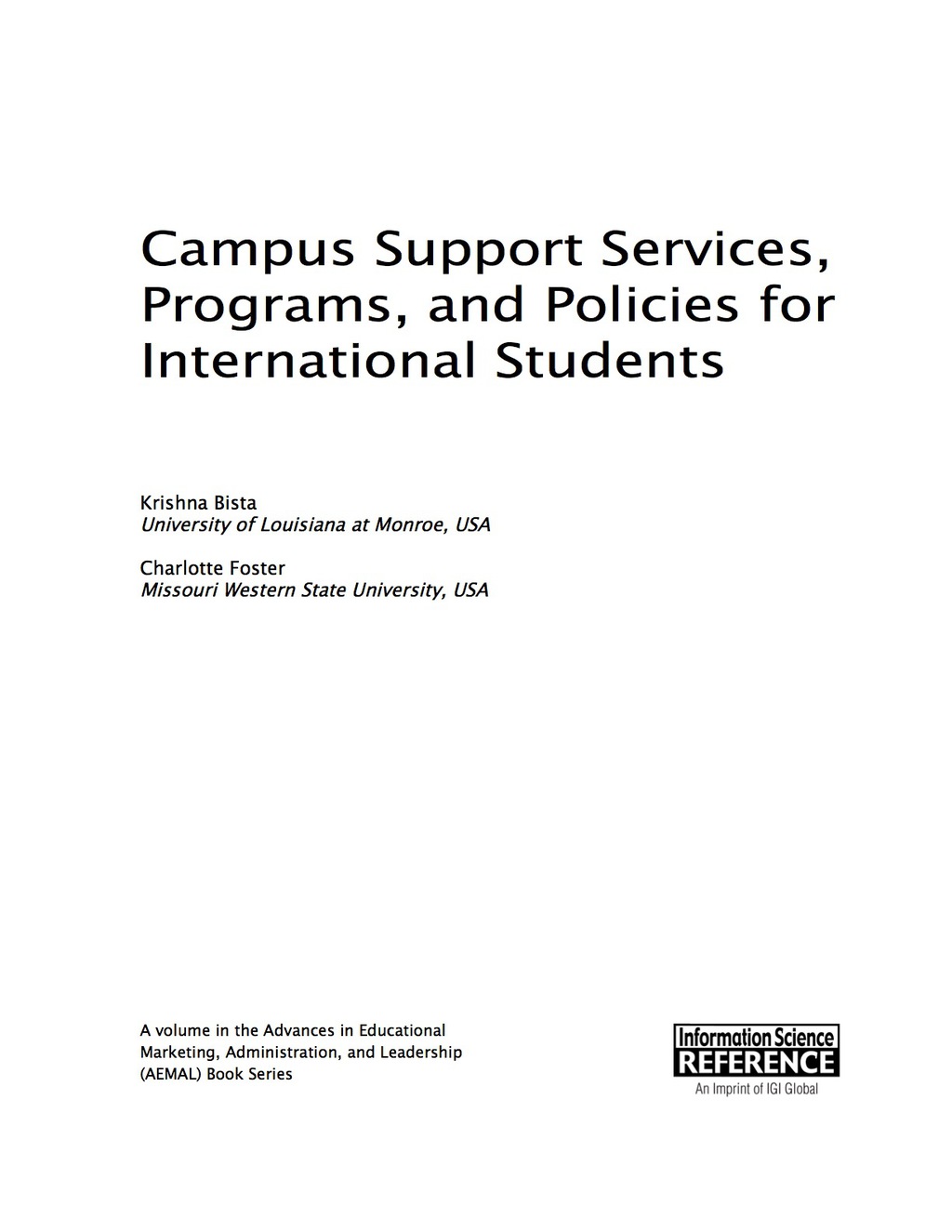 Campus Support Services, Programs, and Policies for International Students 