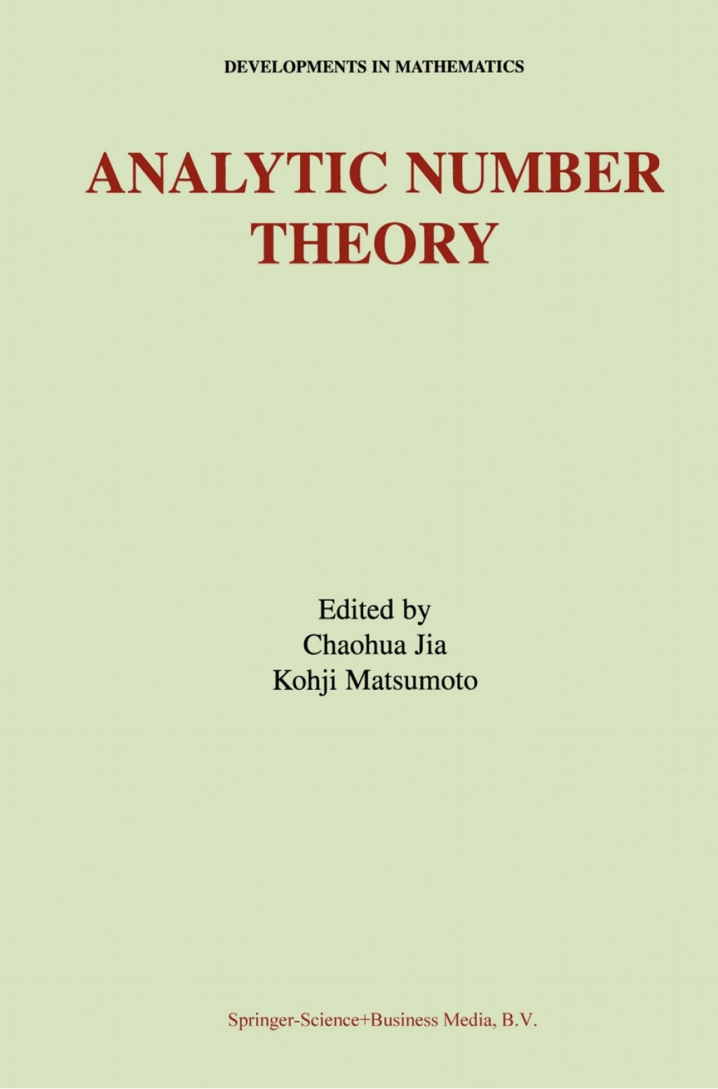 Analytic Number Theory 1st Edition