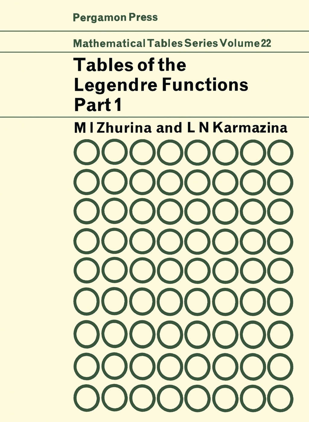 Tables of The Legendre Functions PÃ¢â‚¬Å¡Ãƒâ€žÃƒÂ¶Ã¢Ë†Å¡Ãƒâ€˜Ã¢Ë†Å¡Ãƒâ€ Ã‚Â¬Ã‚Â¨Ã…â€™Ã‚Â©+it(x) Mathematical Tables Series 