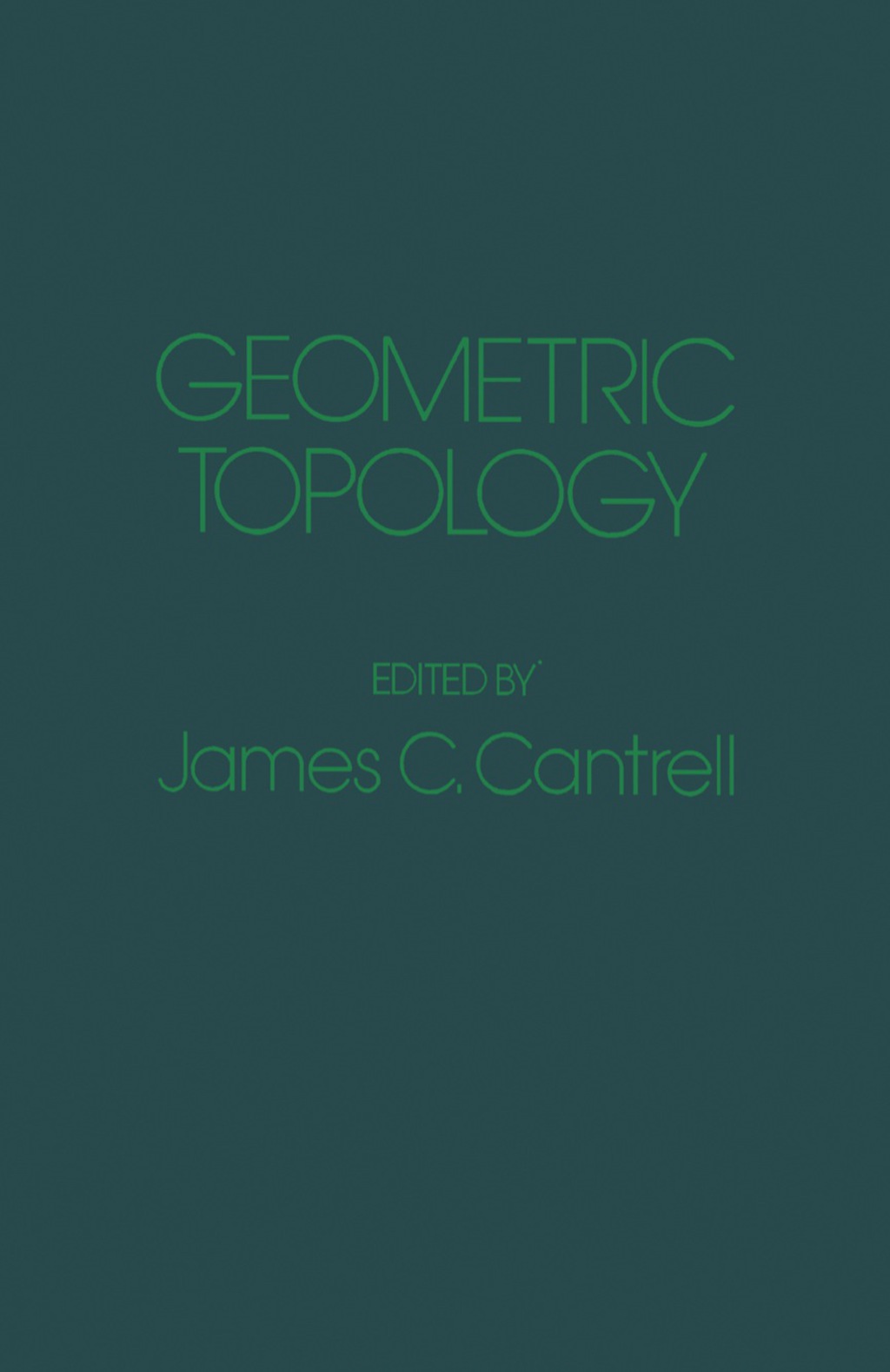 Geometric Topology 