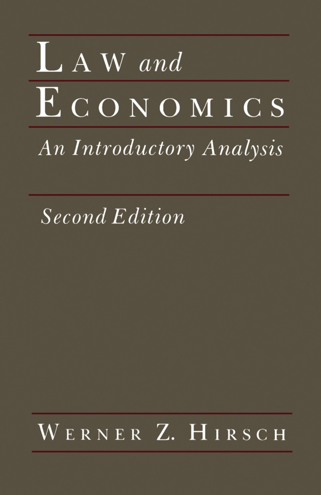 Law and Economics An Introductory Analysis 2nd Edition