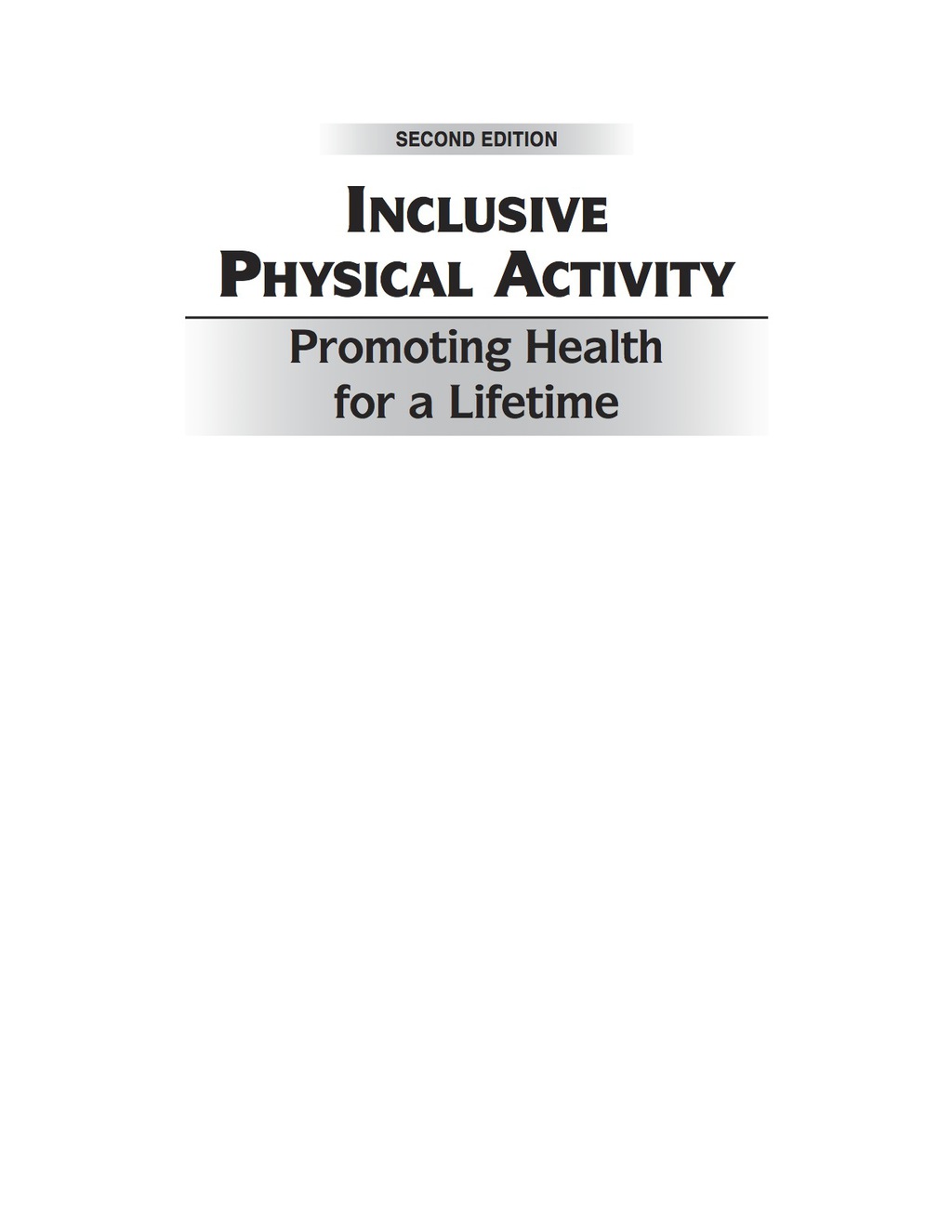 Inclusive Physical Activity 2nd Edition