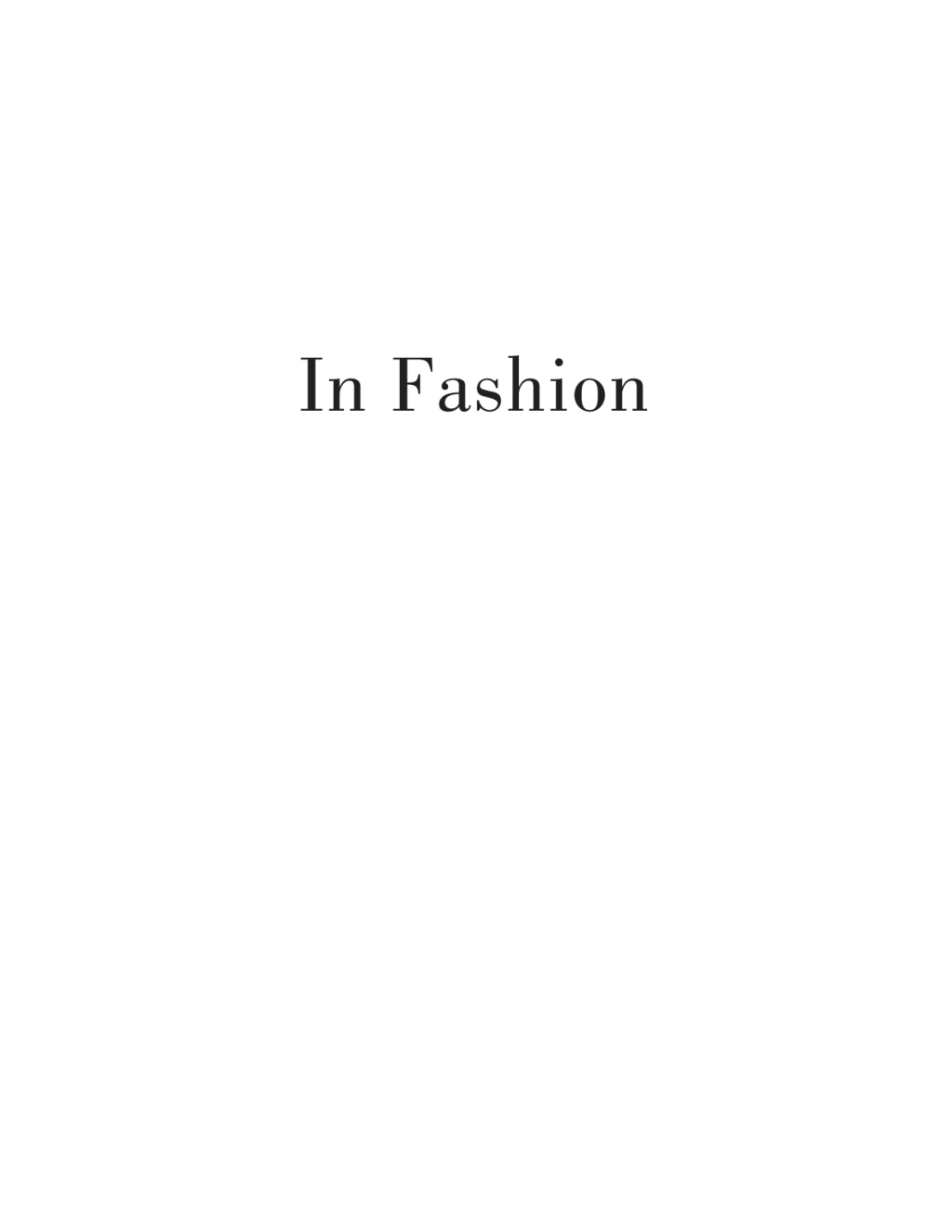 In Fashion, 4th Edition - with STUDIO 4th Edition