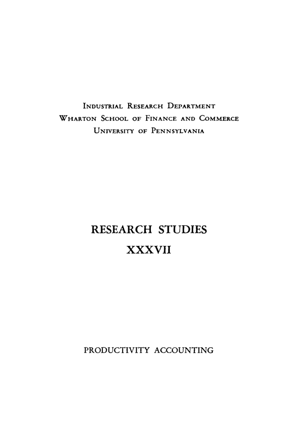Productivity Accounting 