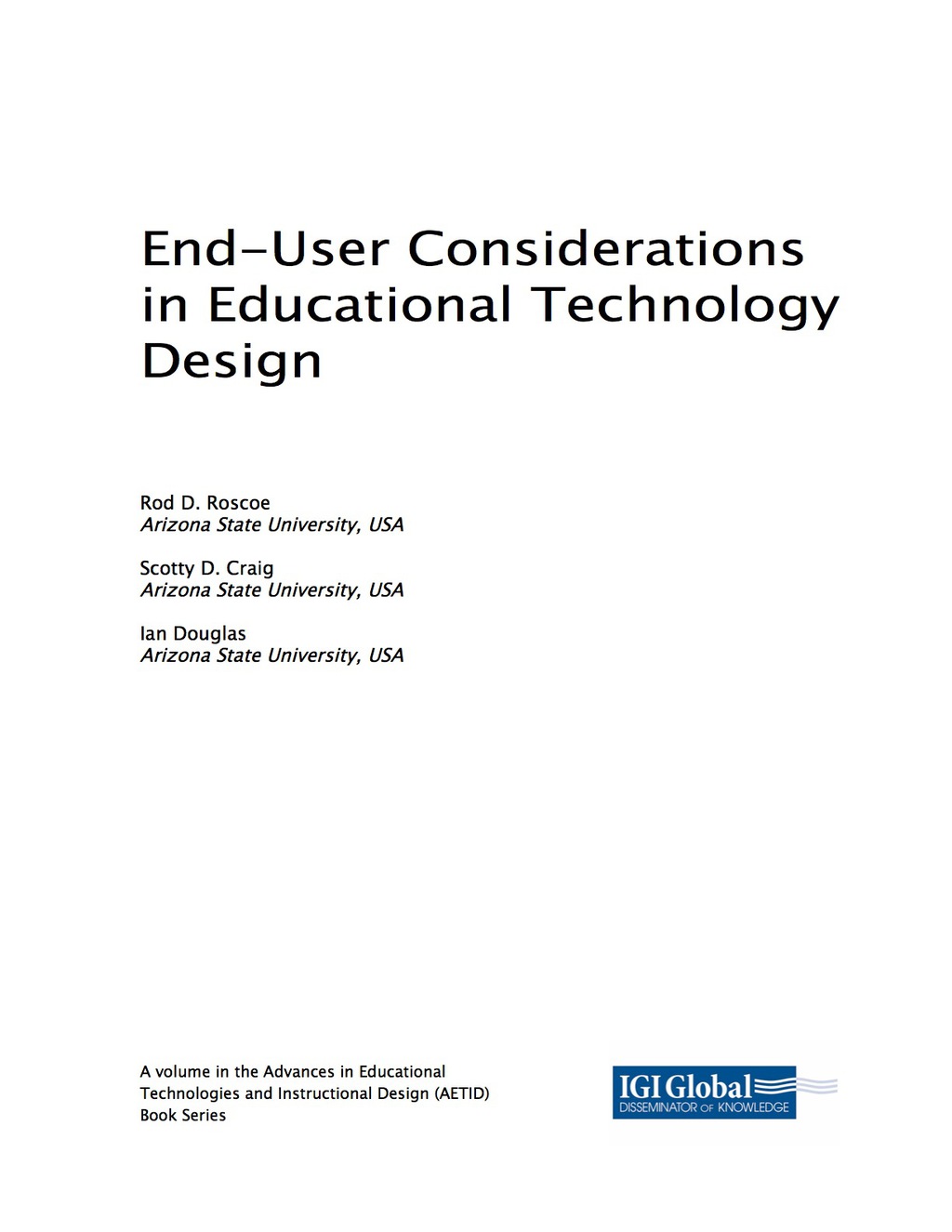 End-User Considerations in Educational Technology Design 