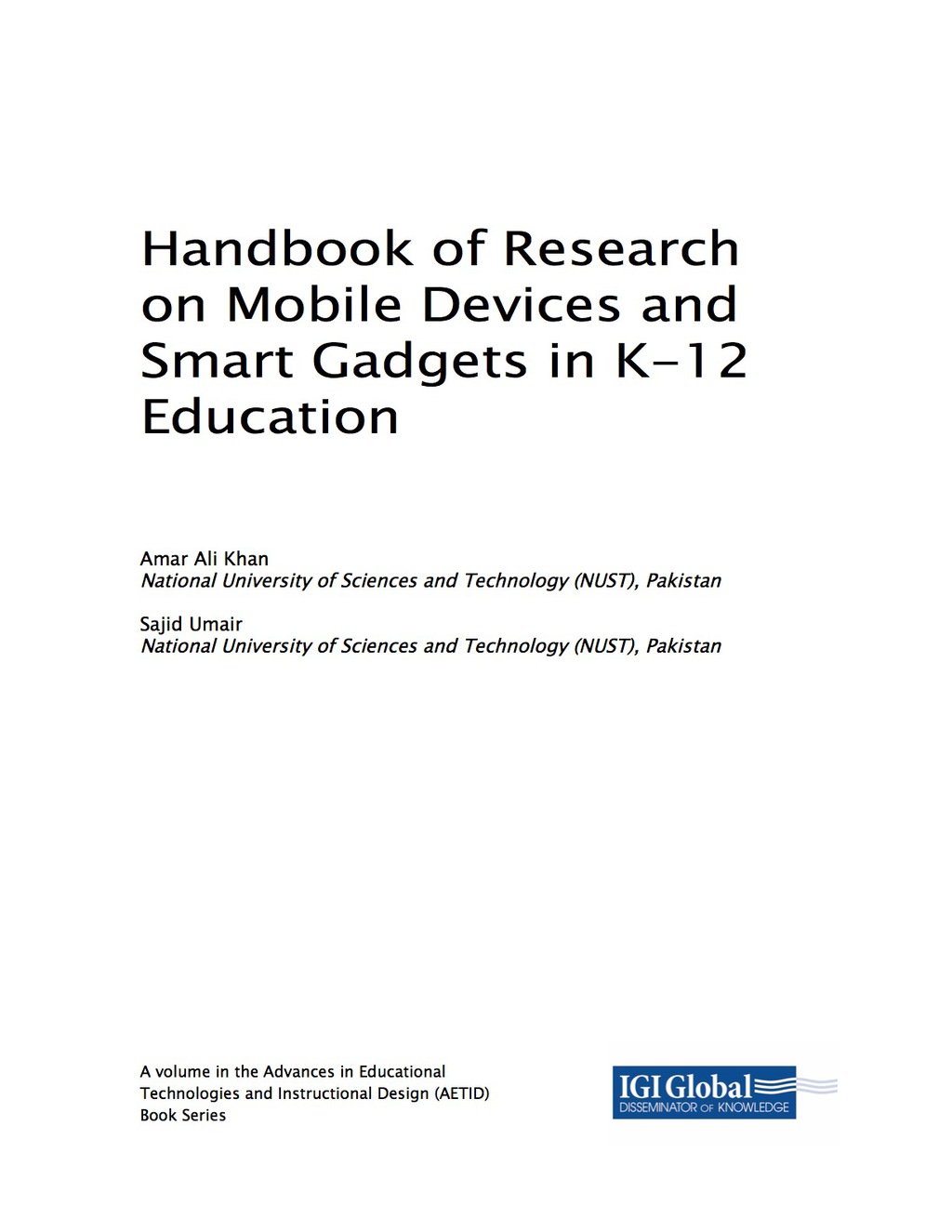 Handbook of Research on Mobile Devices and Smart Gadgets in K-12 Education 