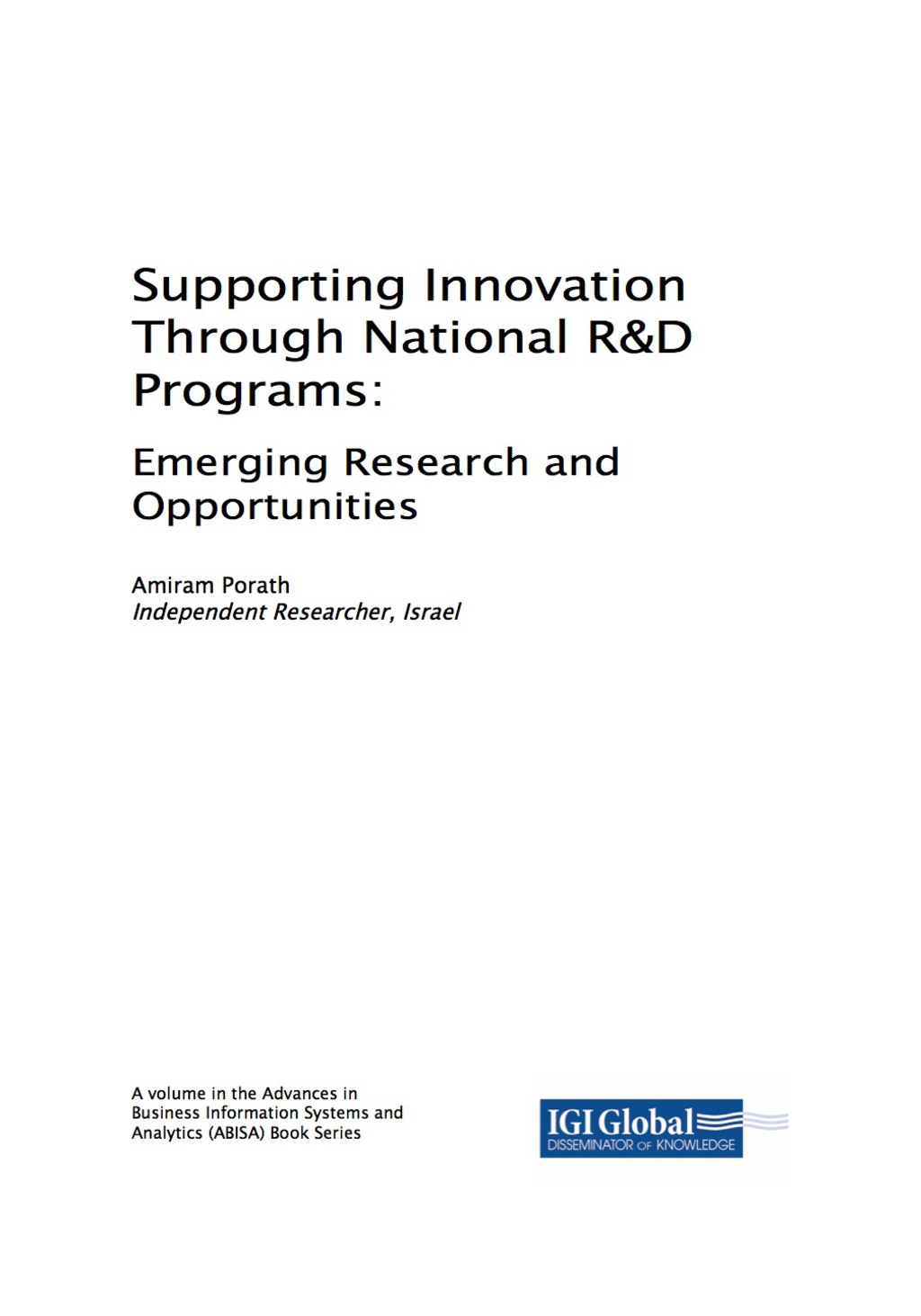 Supporting Innovation Through National R&D Programs 