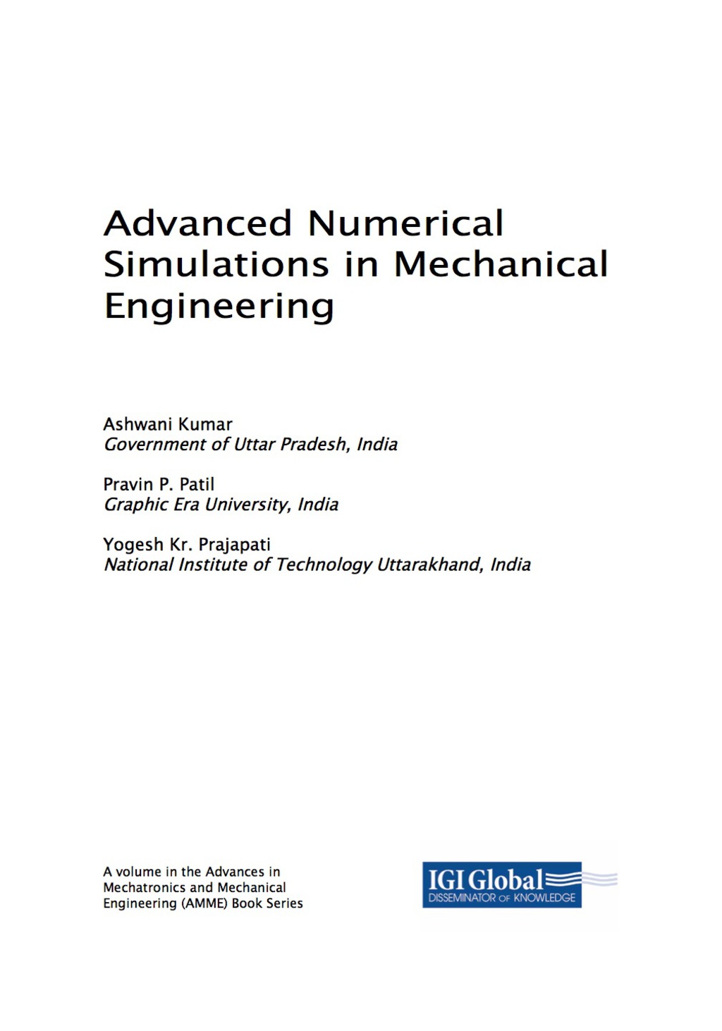 Advanced Numerical Simulations in Mechanical Engineering 