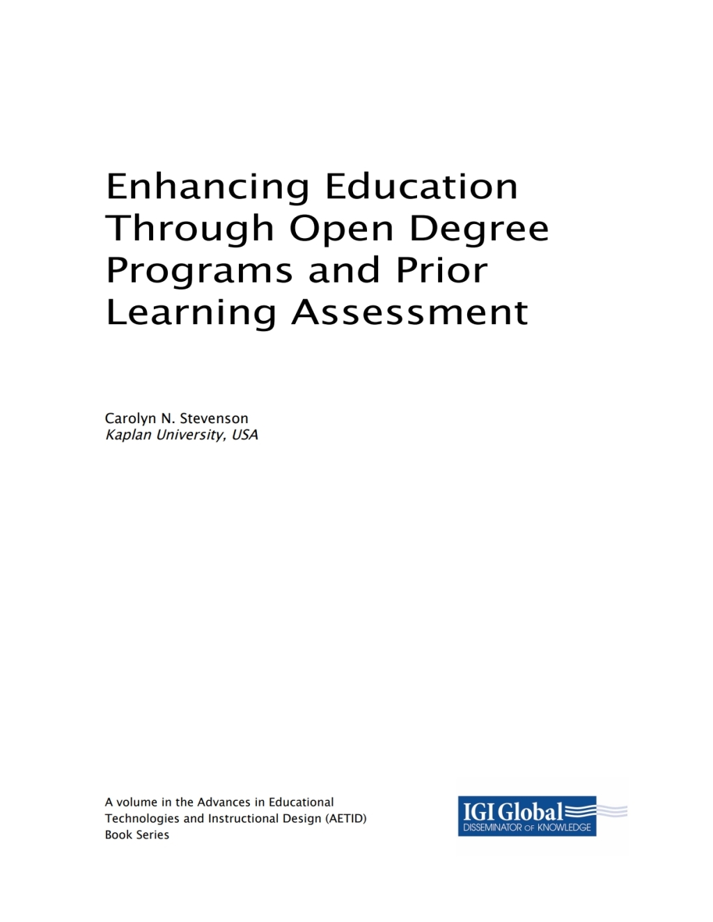 Enhancing Education Through Open Degree Programs and Prior Learning Assessment 