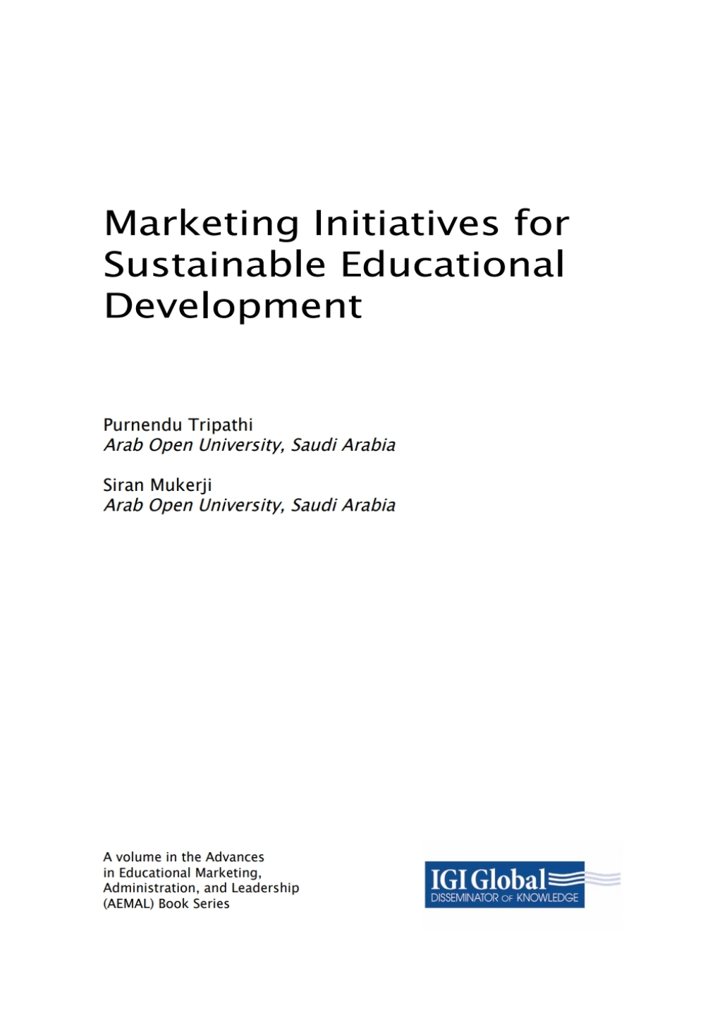 Marketing Initiatives for Sustainable Educational Development 