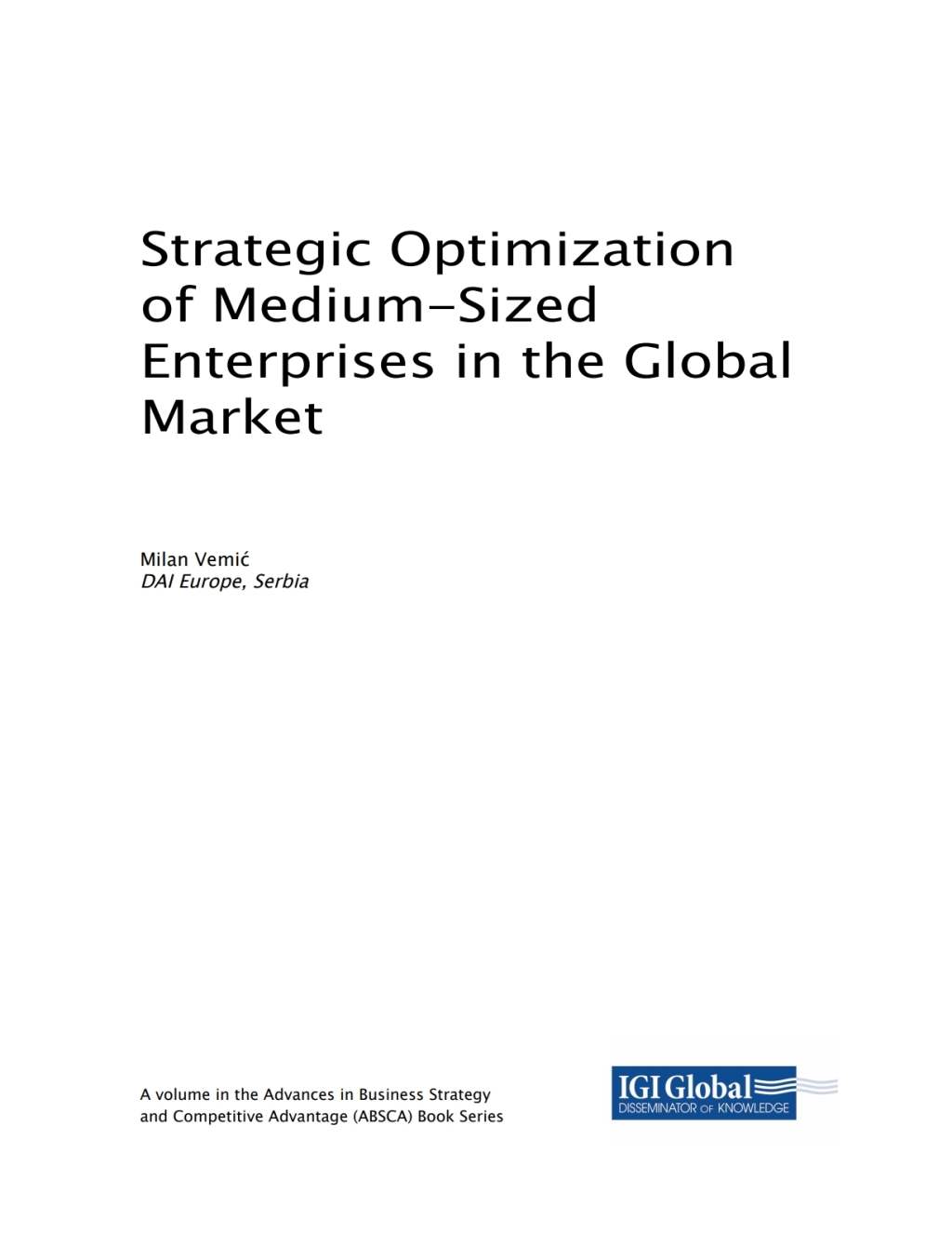 Strategic Optimization of Medium-Sized Enterprises in the Global Market 