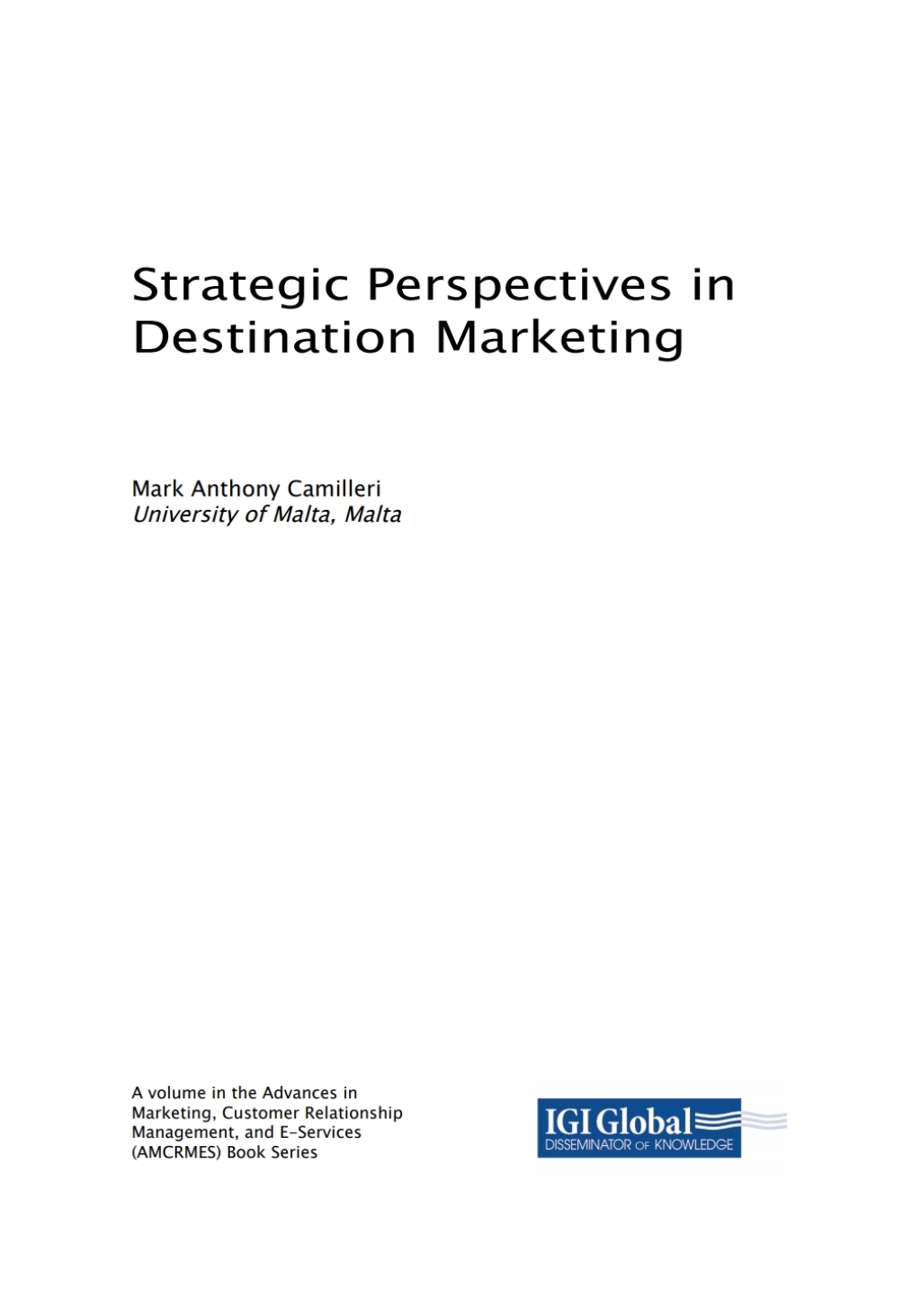Strategic Perspectives in Destination Marketing 