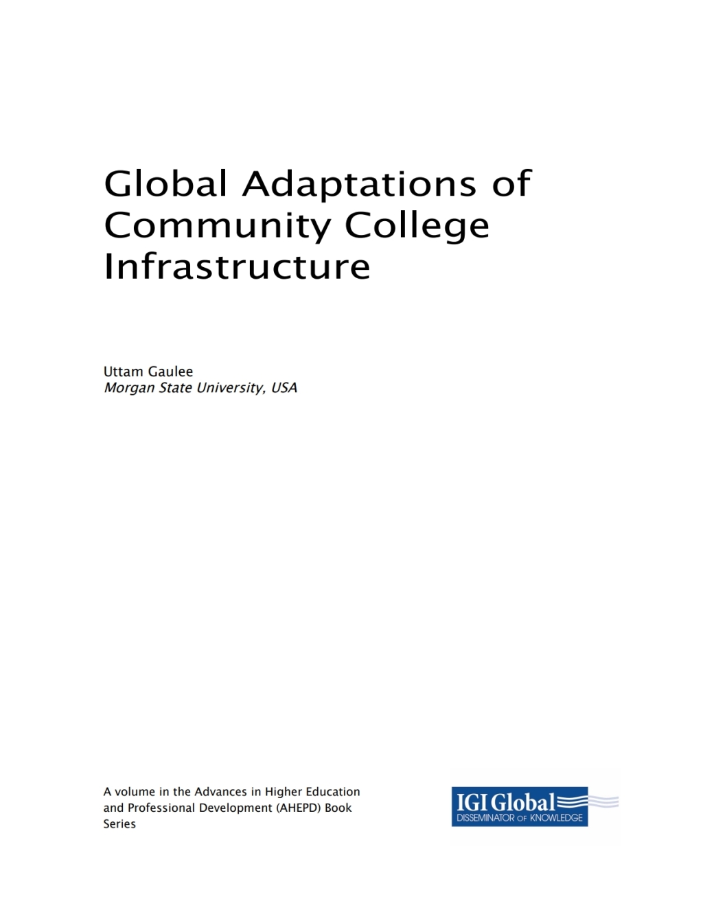 Global Adaptations of Community College Infrastructure 