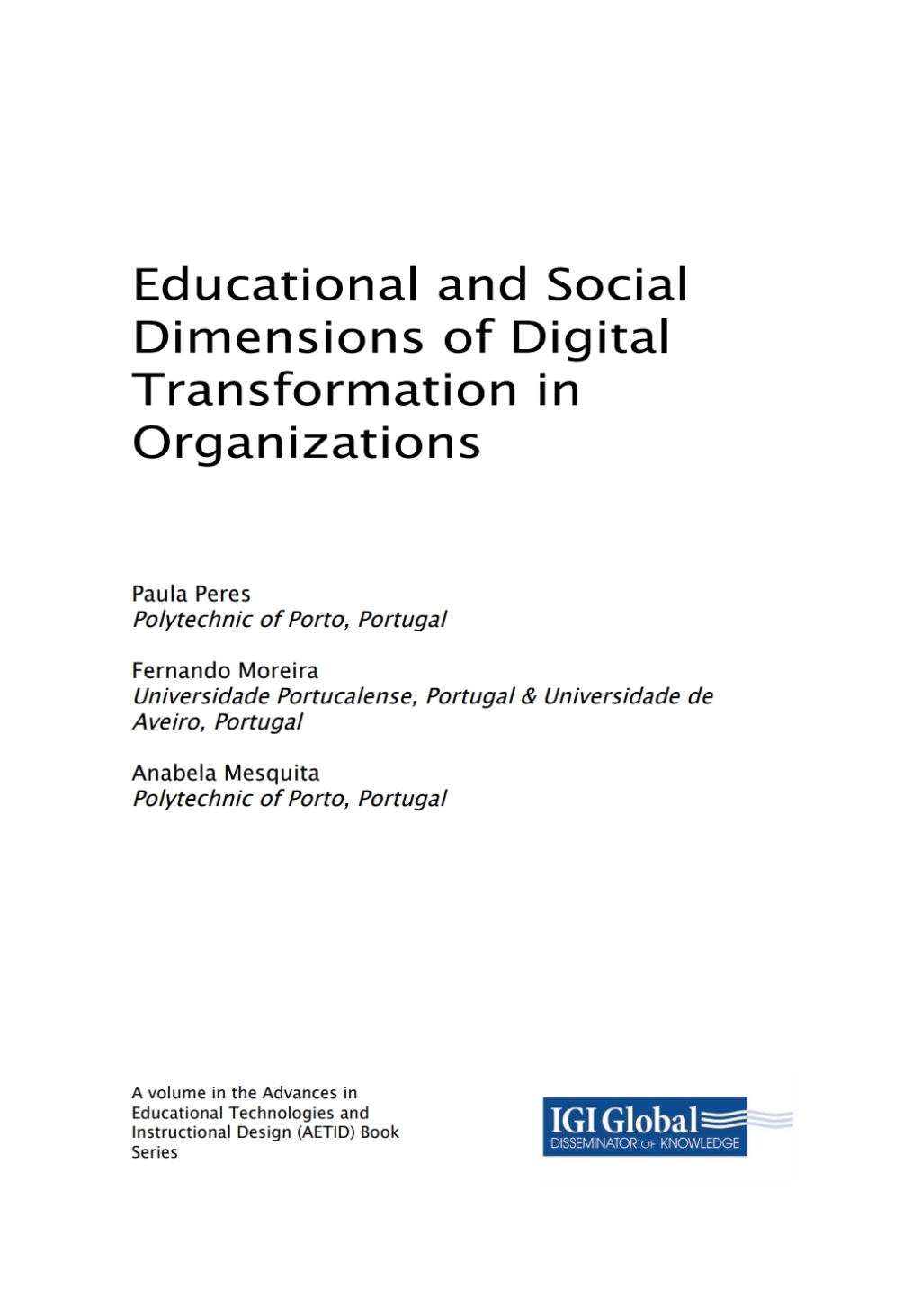 Educational and Social Dimensions of Digital Transformation in Organizations 