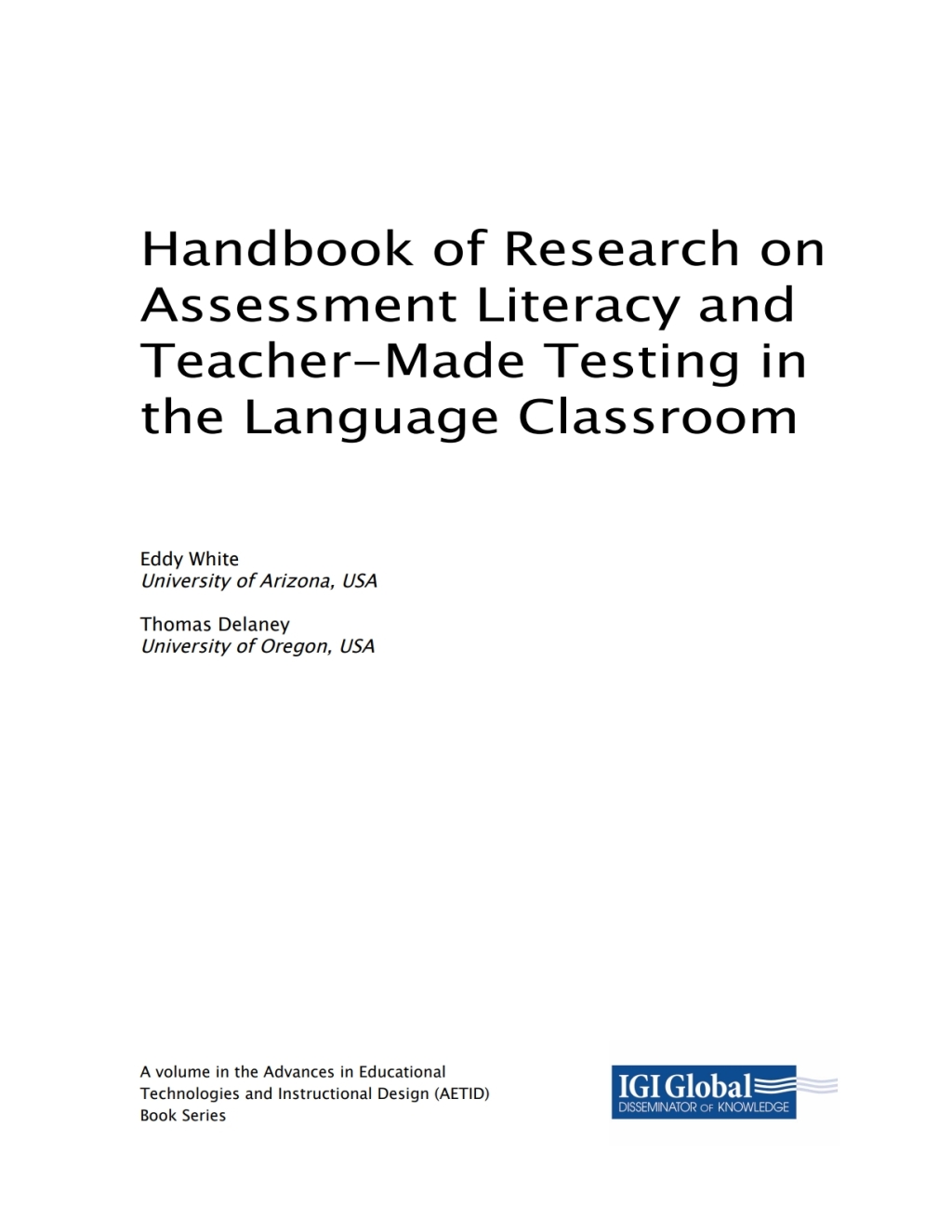 Handbook of Research on Assessment Literacy and Teacher-Made Testing in the Language Classroom 