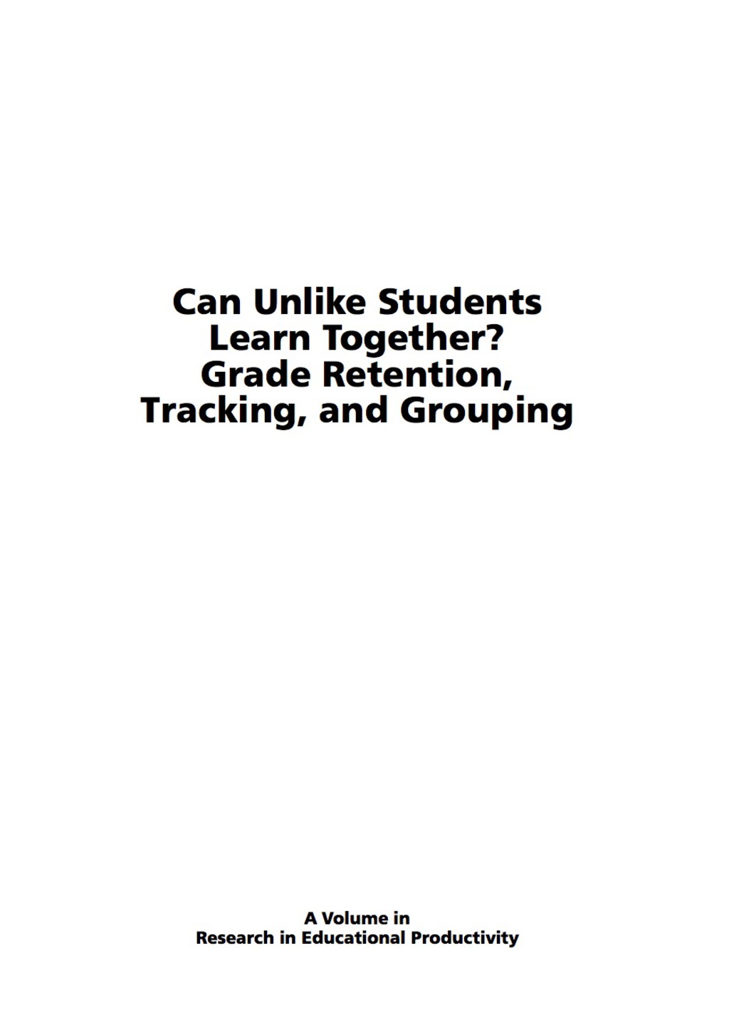 Can Unlike Students Learn Together? 